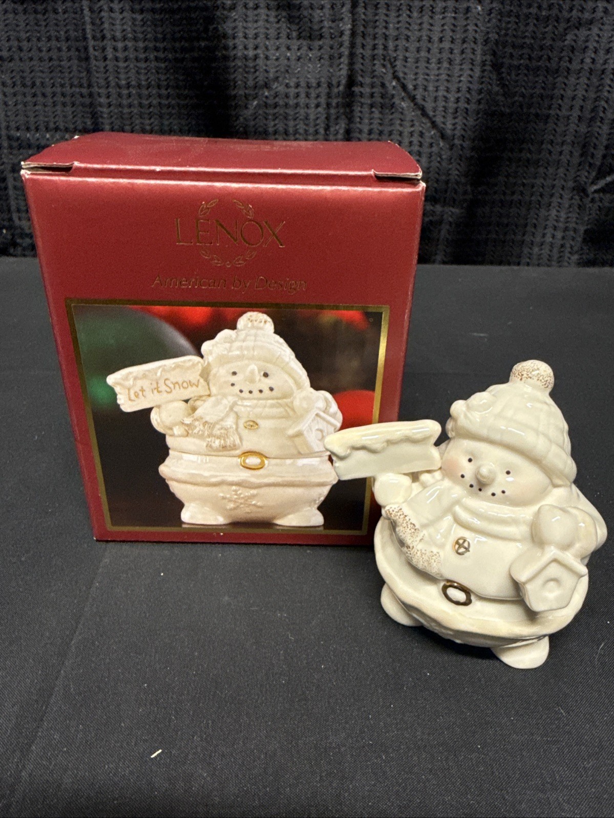 Lenox Snowman 3” Snowman Trinket Box - Retired