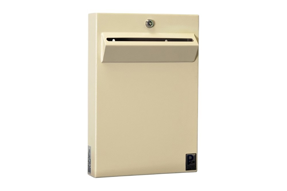 Protex LPD-161 Drop Box, Tubular Lock, Wall Mount, Legal Slot, Slim, Beige