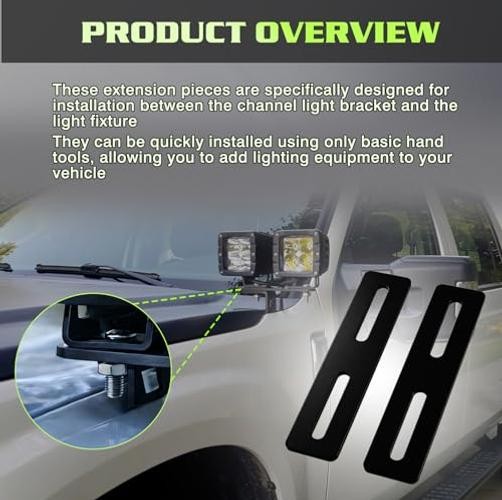 Ditch Light Bracket Extensions Fits Universal Off-Road Pod Light Pack - 7.1x2