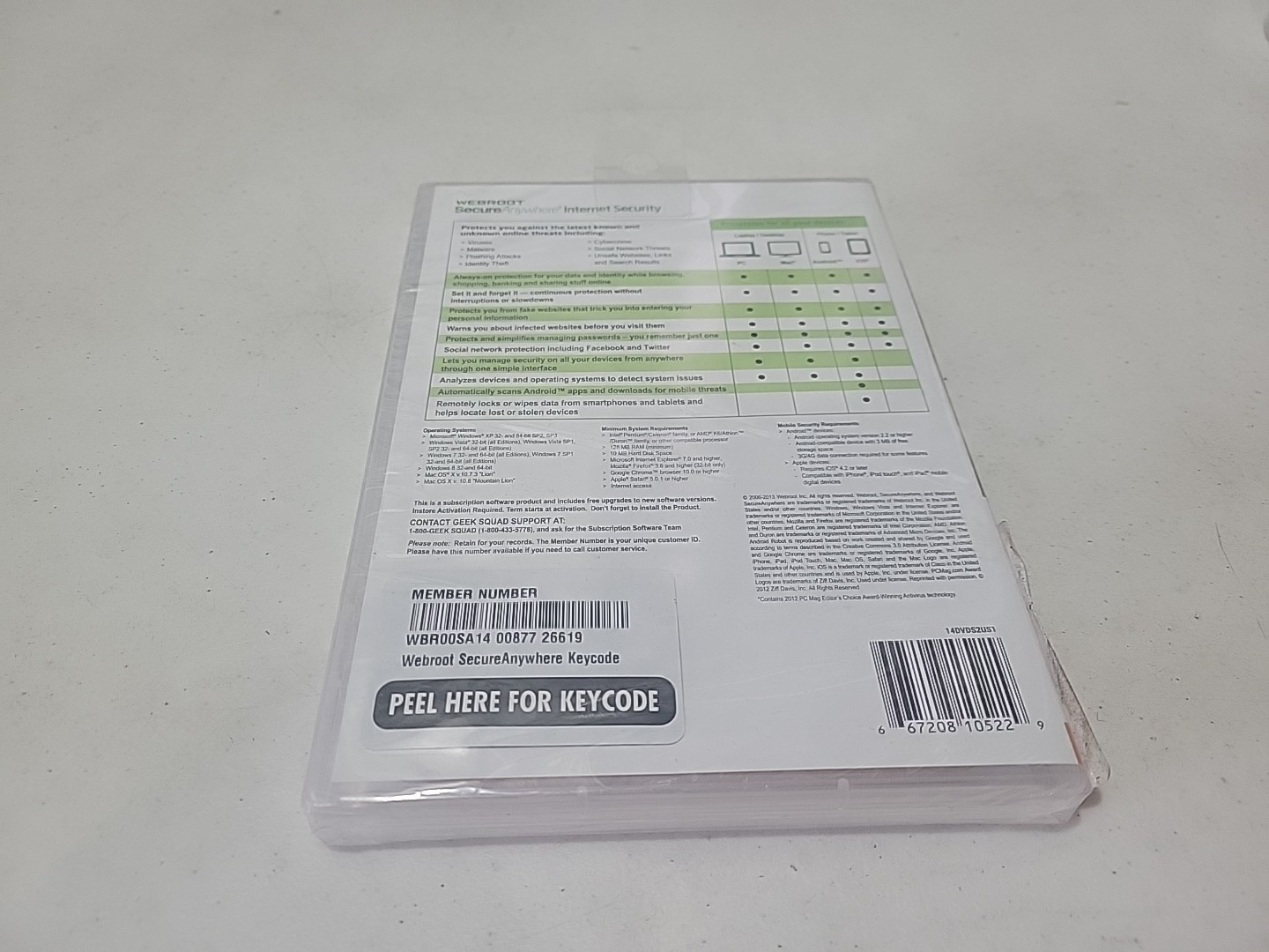 Webroot Secure Anywhere Internet Security - Full Version for Windows & Mac NEW