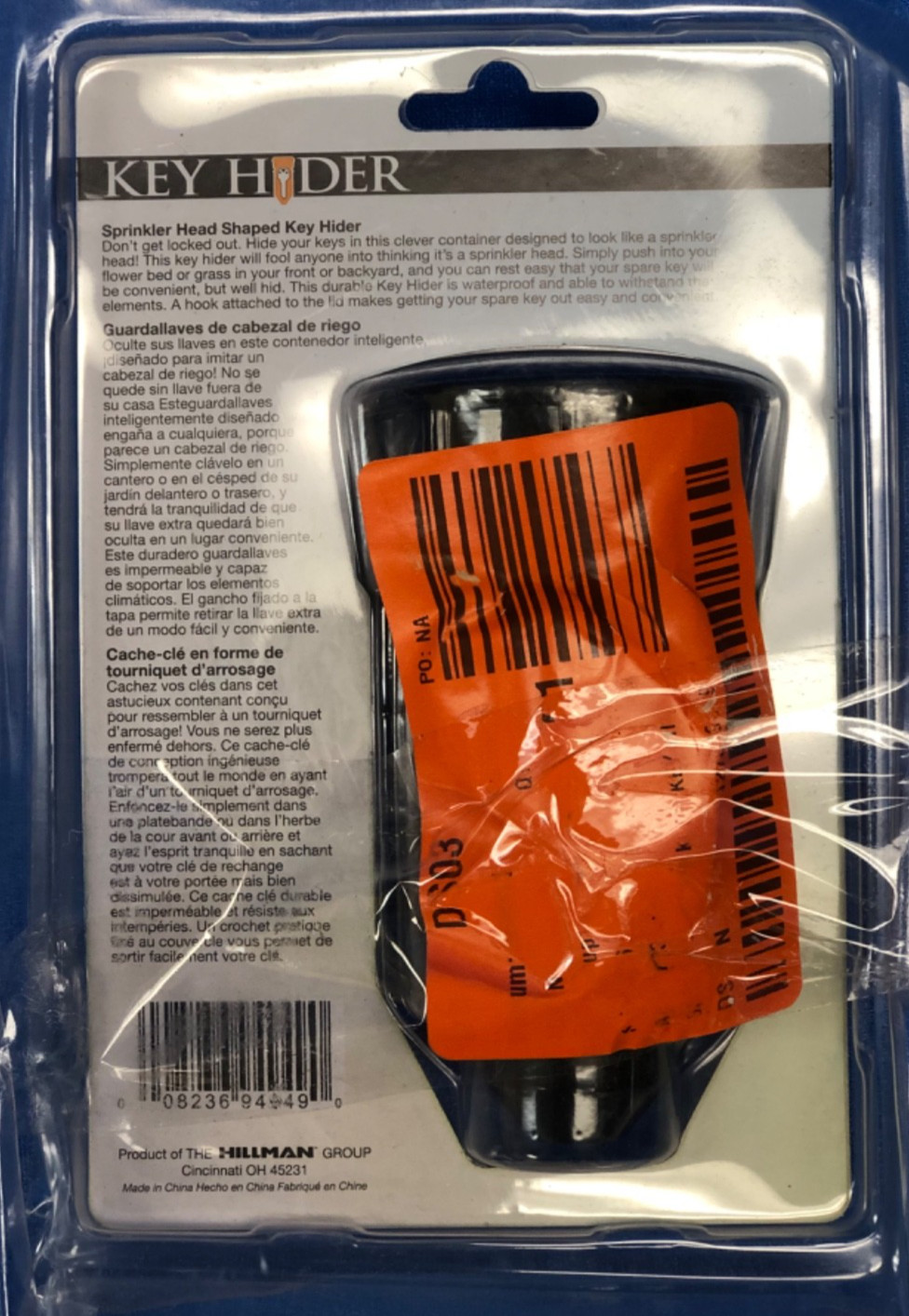Sprinkler Head Key Hider Hidden Secret Diversion Safe Outdoor Spare Key Holder