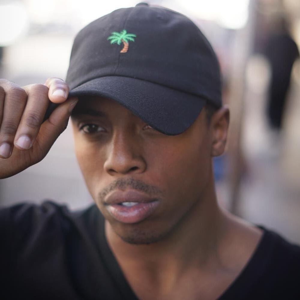 NO WORRIES PALM TREE (strapback cap) - dad polo cotton hat- Black White Grey Red