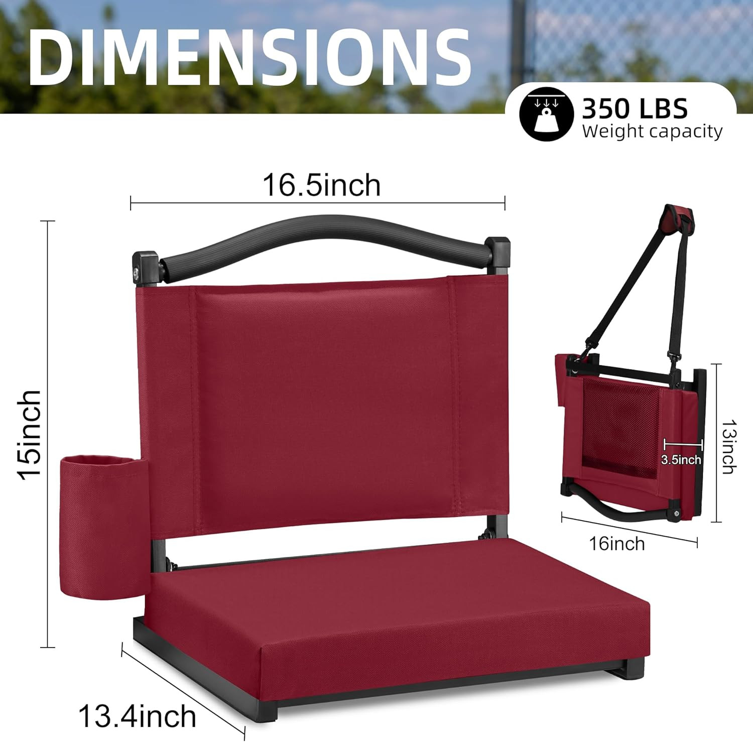 Stadium Seats with Back Support and Thick Cushion Bleacher Seats with Backs and