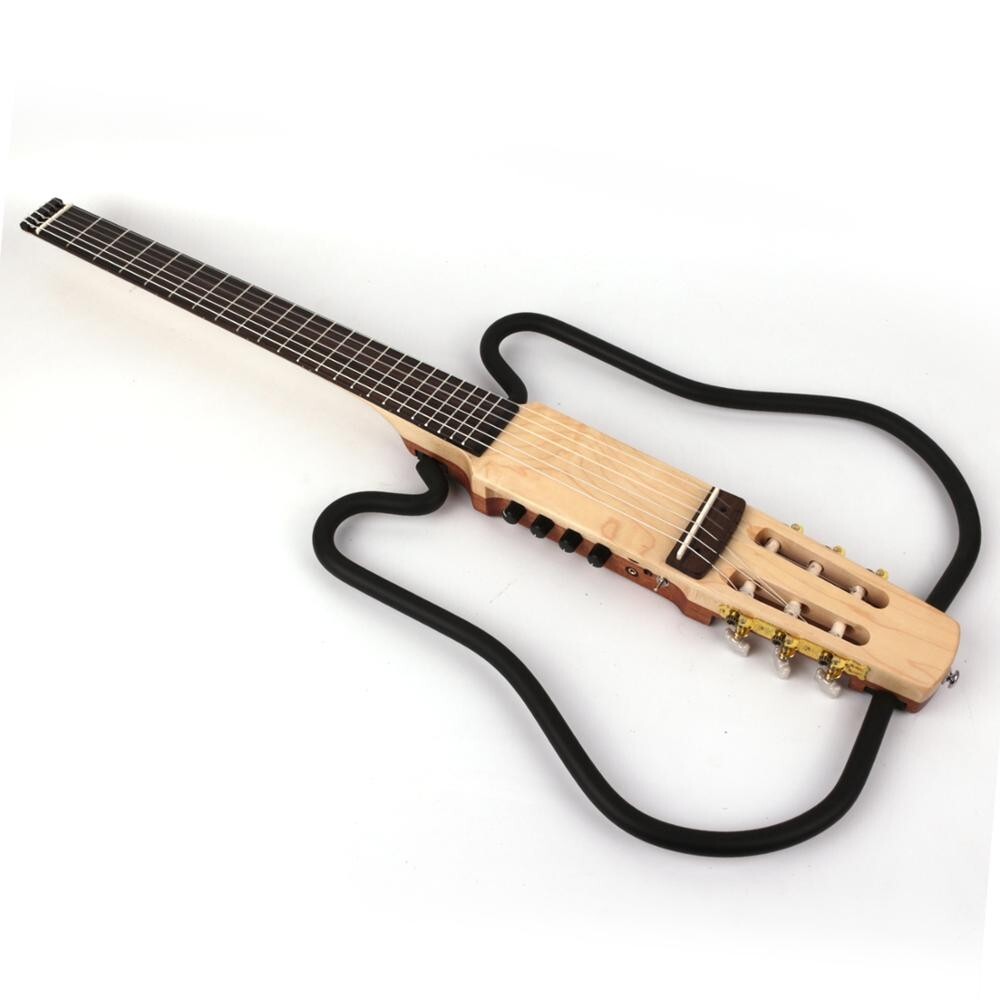electric classical guitar classic silent nylon string headless built in effect