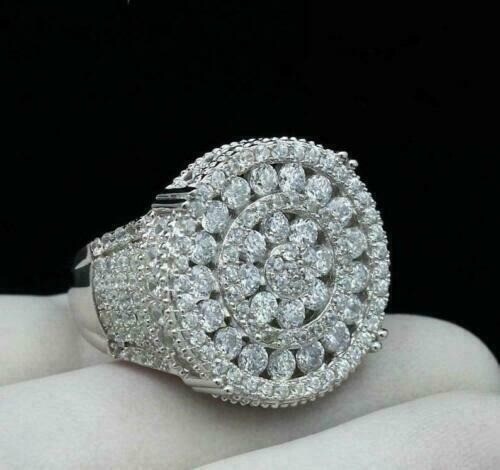 5.10 Ct Round Cut Lab-Created Diamond Wedding Men's Ring 925 Sterling Silver