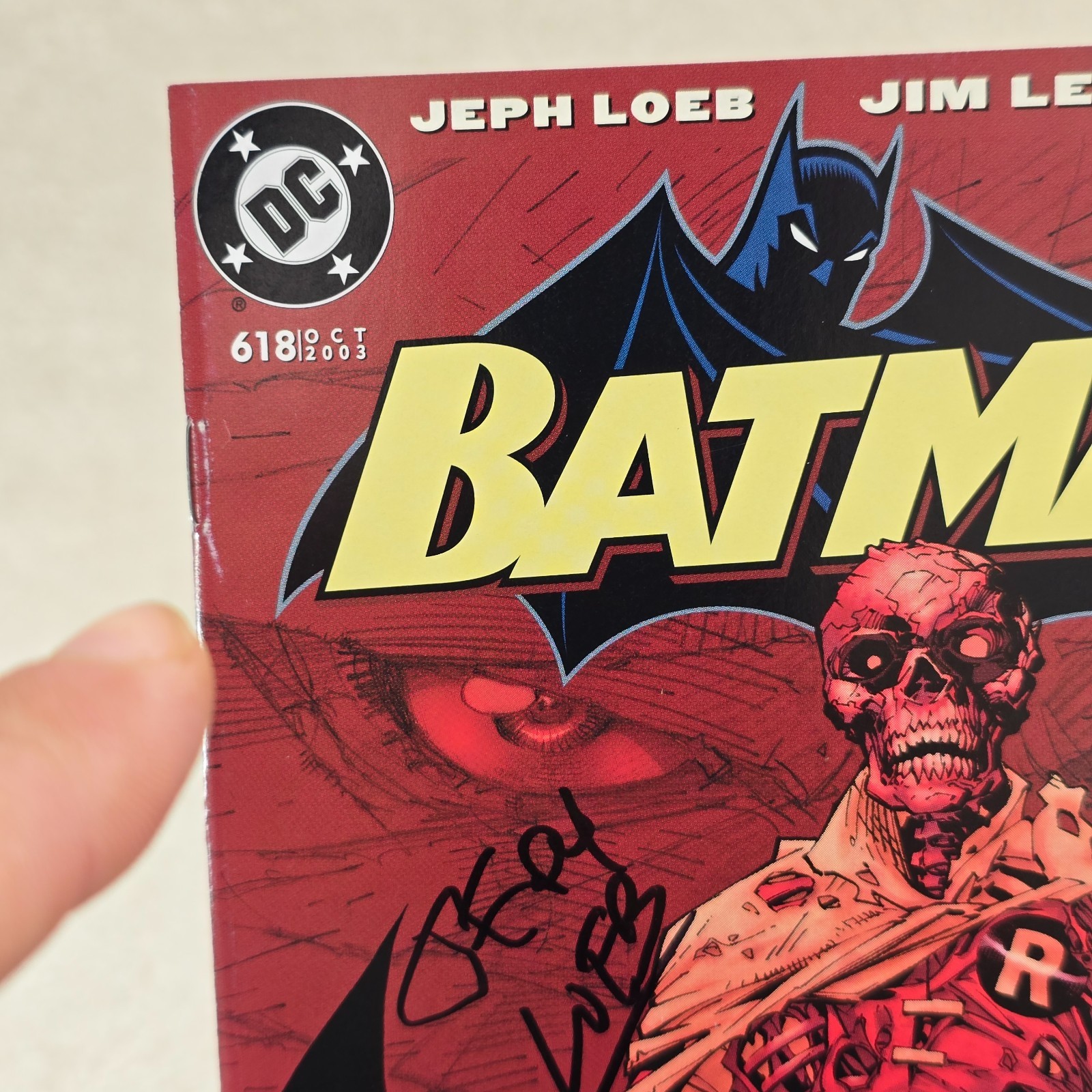 Batman #618 DC Comic Book 2003 Dynamic Forces COA /499 Signed Jeph Loeb