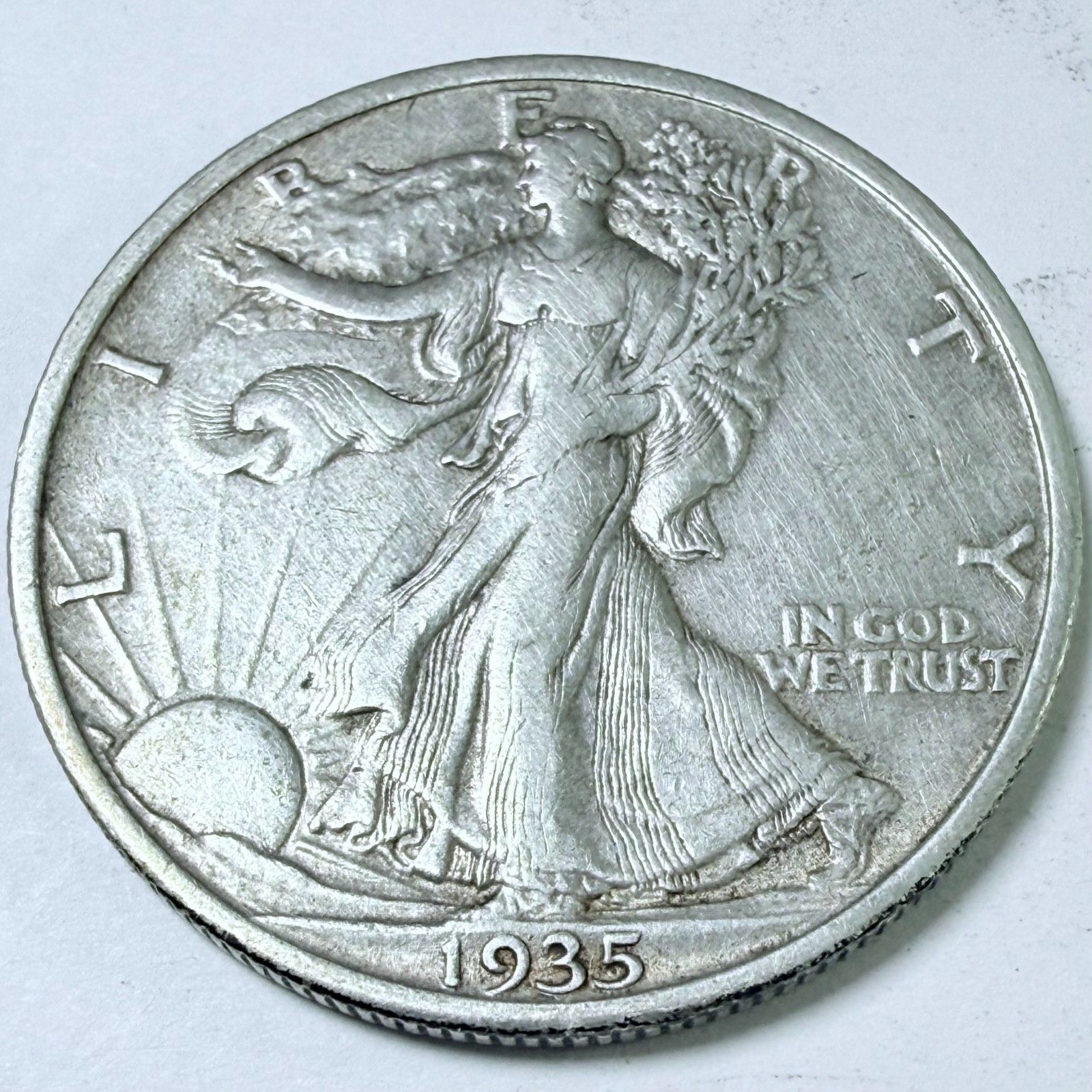 1935 Walking Liberty Half Dollar 90% Silver FINE DETAILS #9874