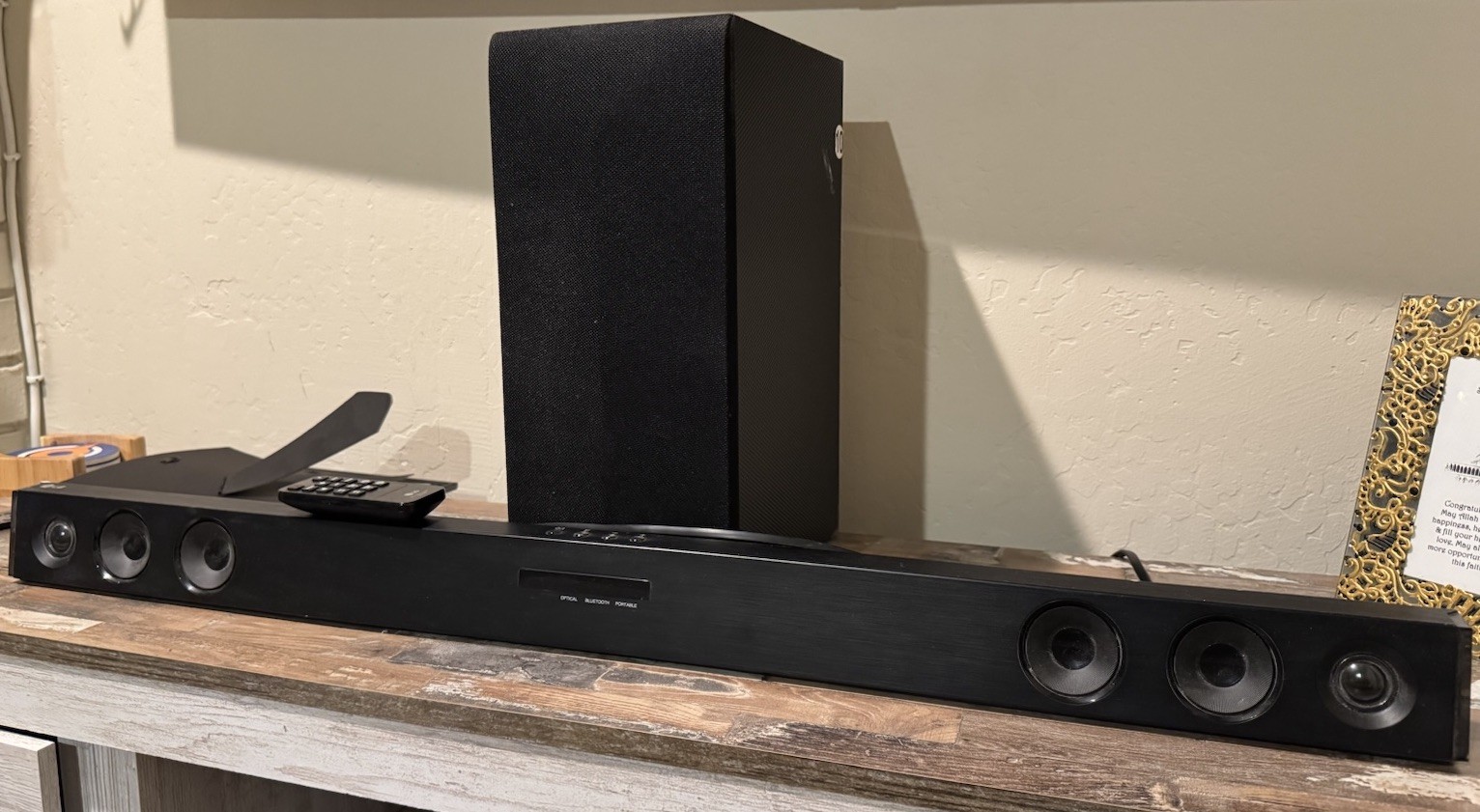 2.1 Channel Soundbar Subwoofer Bluetooth Home Theater System Remote Black