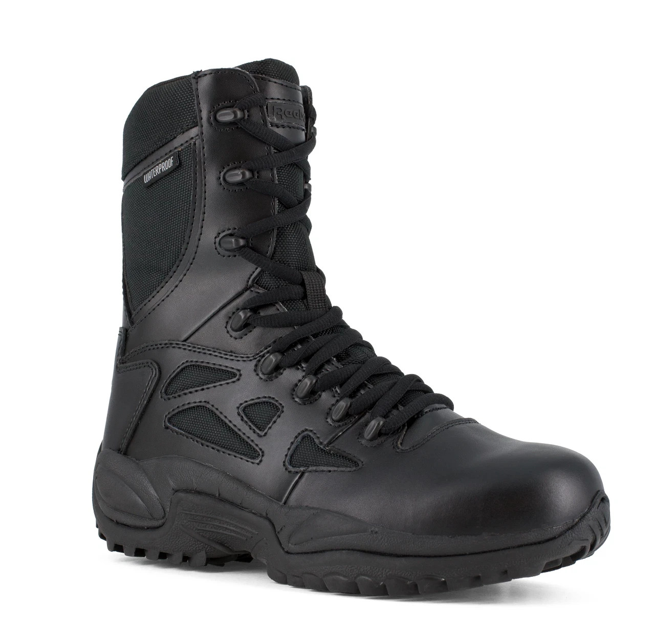 8" Reebok Rapid Response RB8877 Waterproof Stealth Boot w/ Side Zip Men's