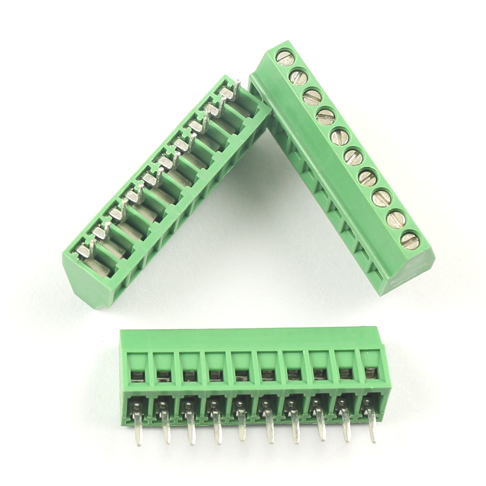 50Pcs 2.54mm 0.1" Universal 10 Pin 10 Poles PCB Screw Terminal Block Connector