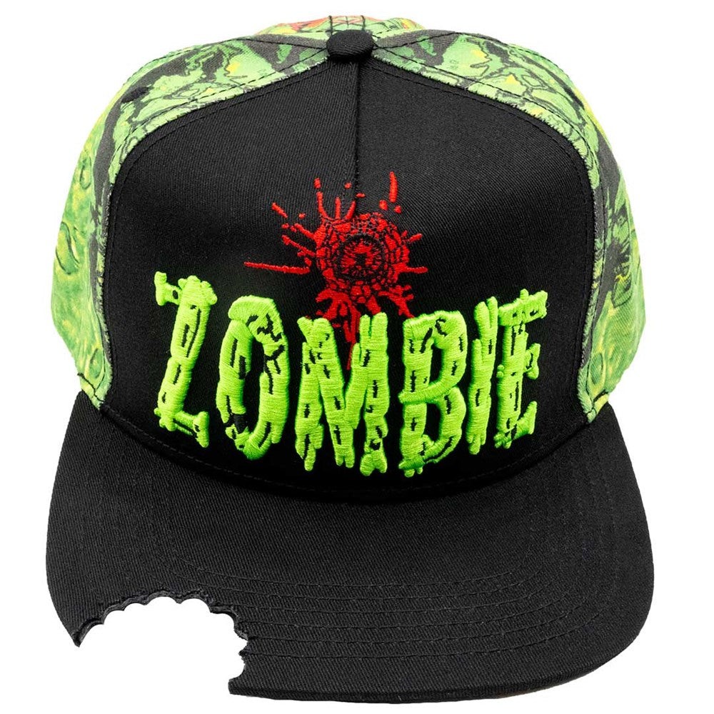 kreepsville 666 Zombie Bite Sublimated Baseball Snapback Hat Multicolor