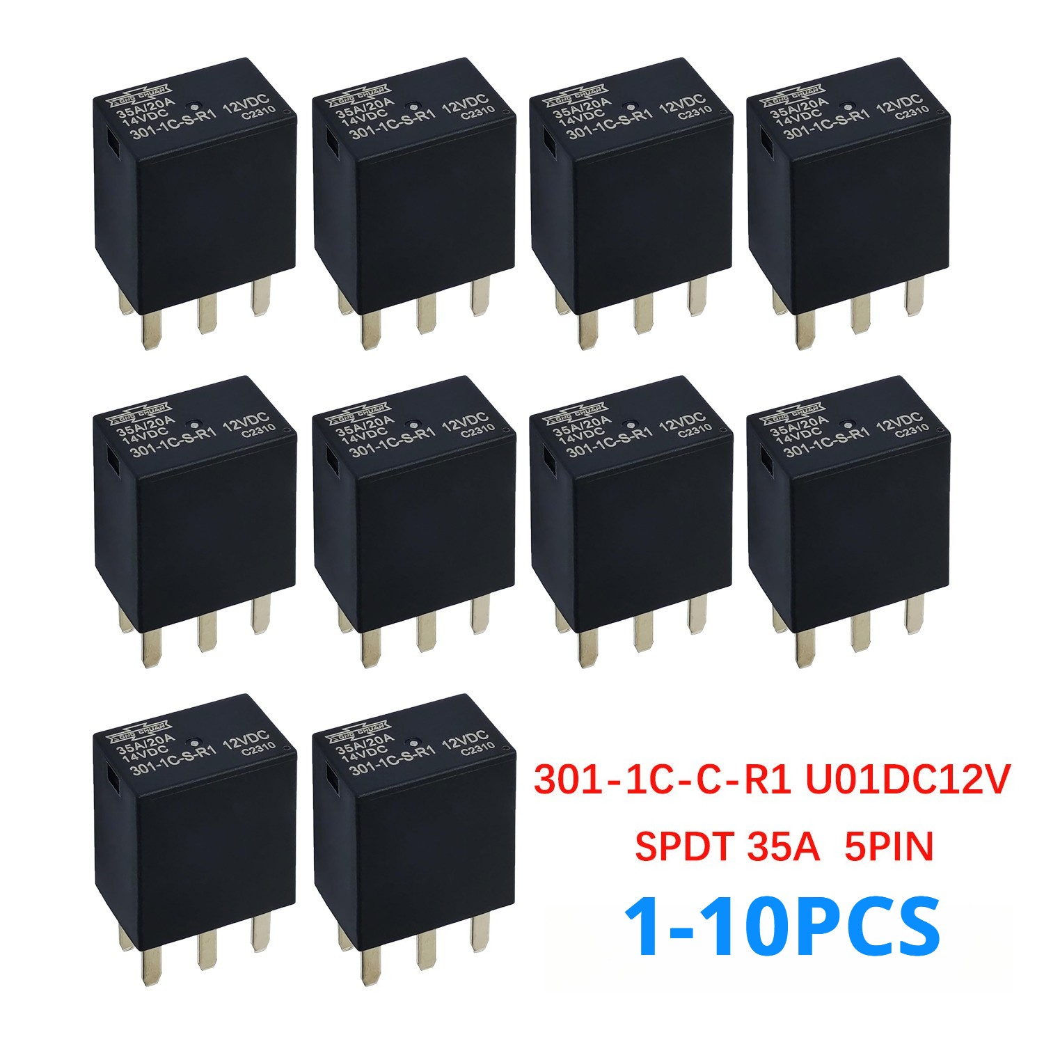 Lots of For Song Chuan Relays 301-1C-C-R1 U01 12VDC SPDT 35A