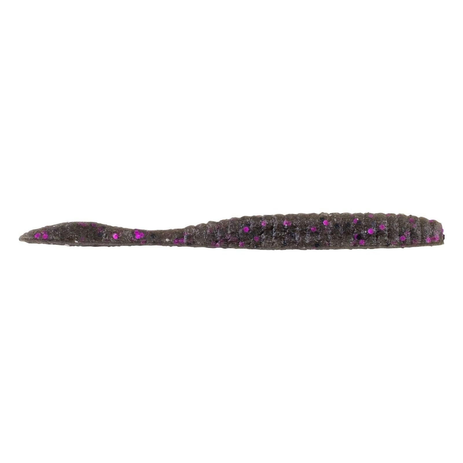 PowerBait MaxScent Flat Worm Smoke Black Purple 3.6in | 9cm