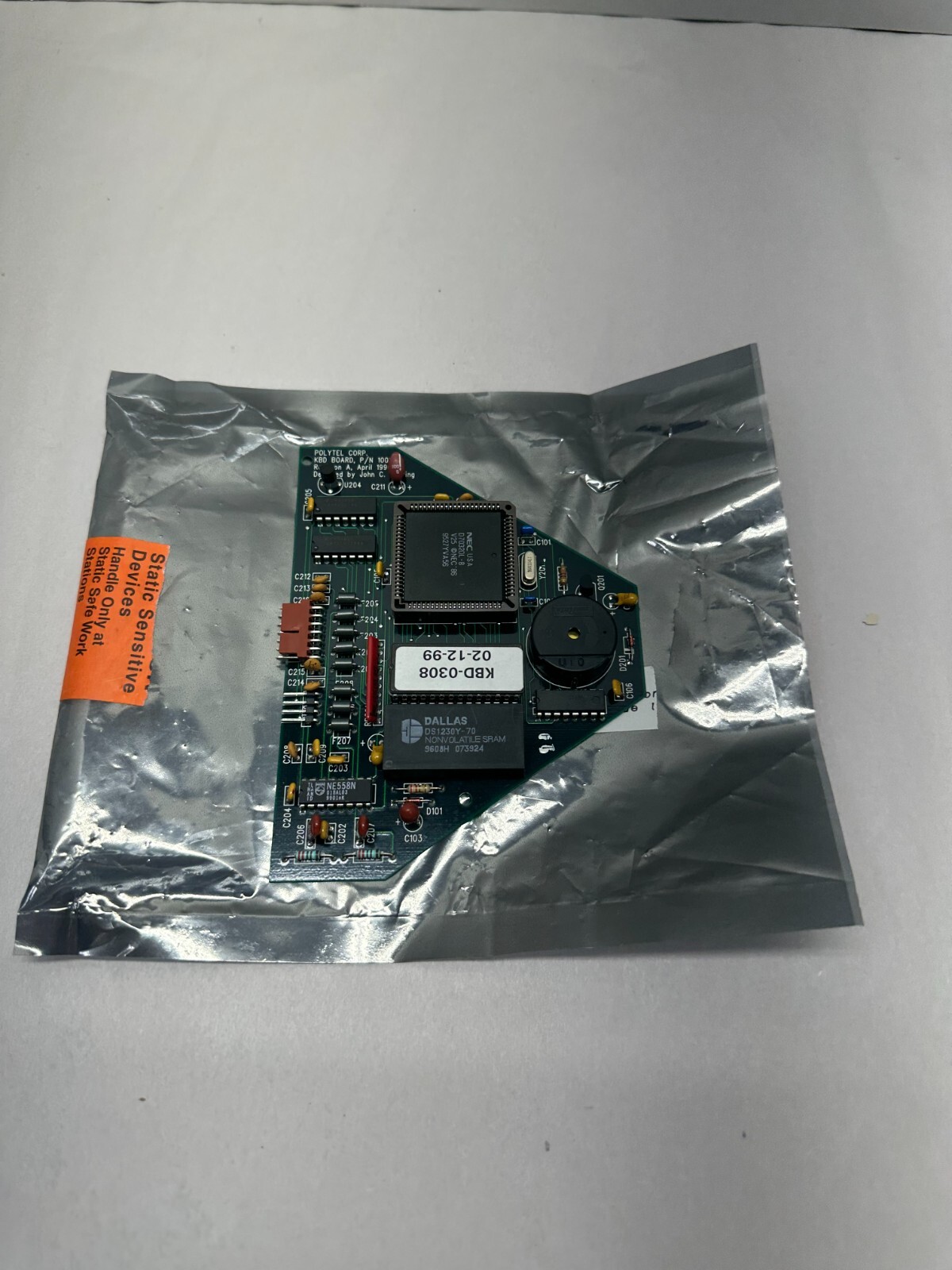 Polytel Corp. KBD Board P/N 100160 Rev A 1996