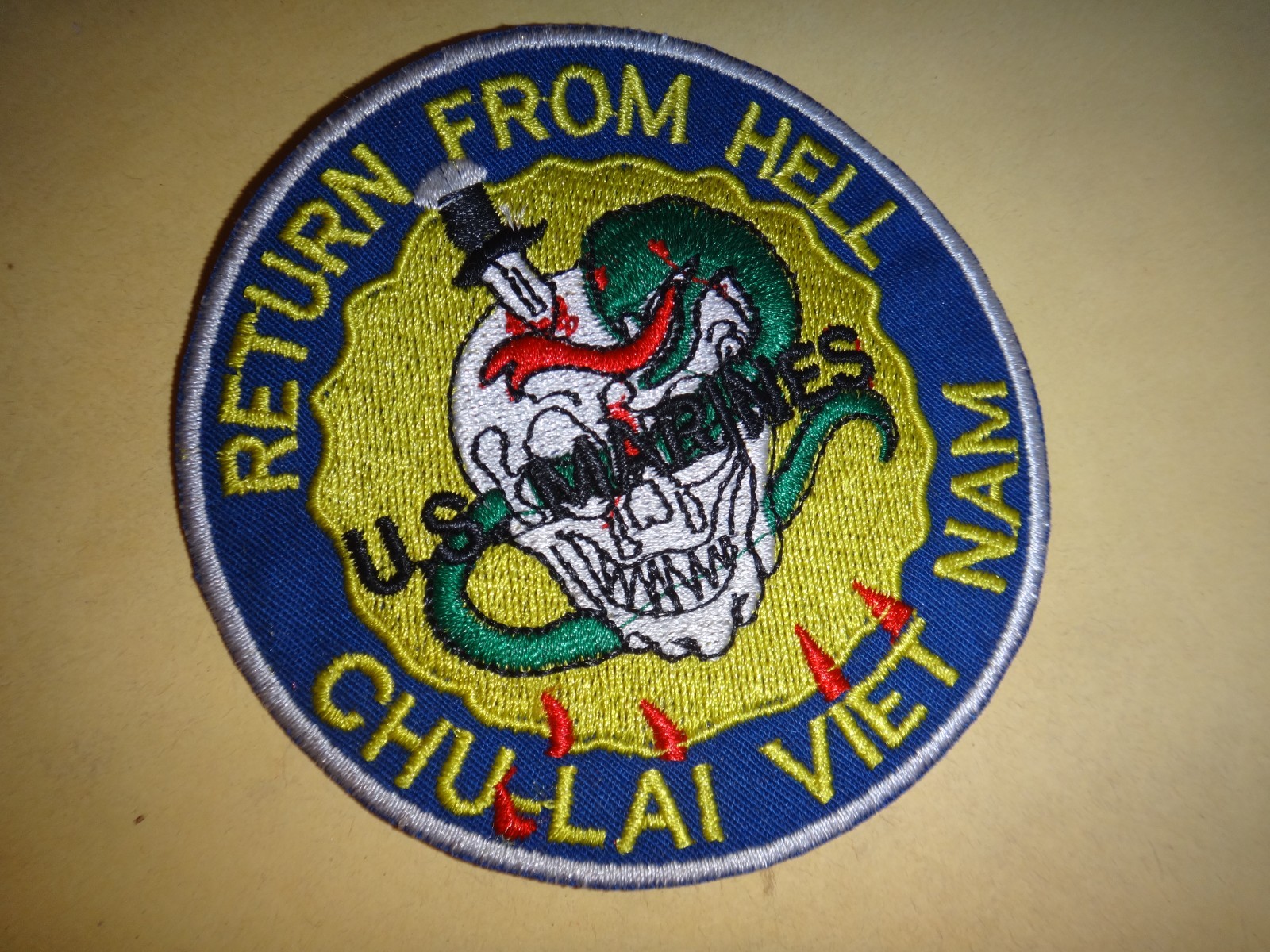 USMC Marine RETURN FROM HELL, CHU LAI Air Base Vietnam War Patch