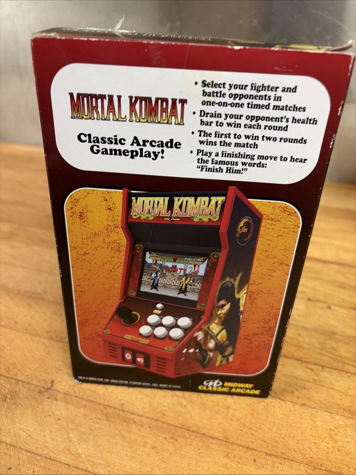 MORTAL KOMBAT Basic Fun Arcade Classics Machine Handheld Game Rare! #15 Combat