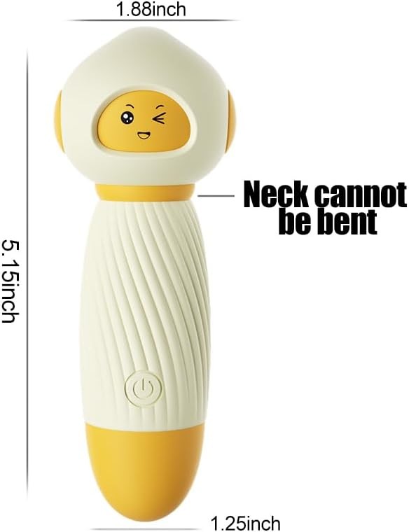 Cute Cartoon Mini Massager - Handheld USB Rechargeable & Quiet - 10 Patterns Per