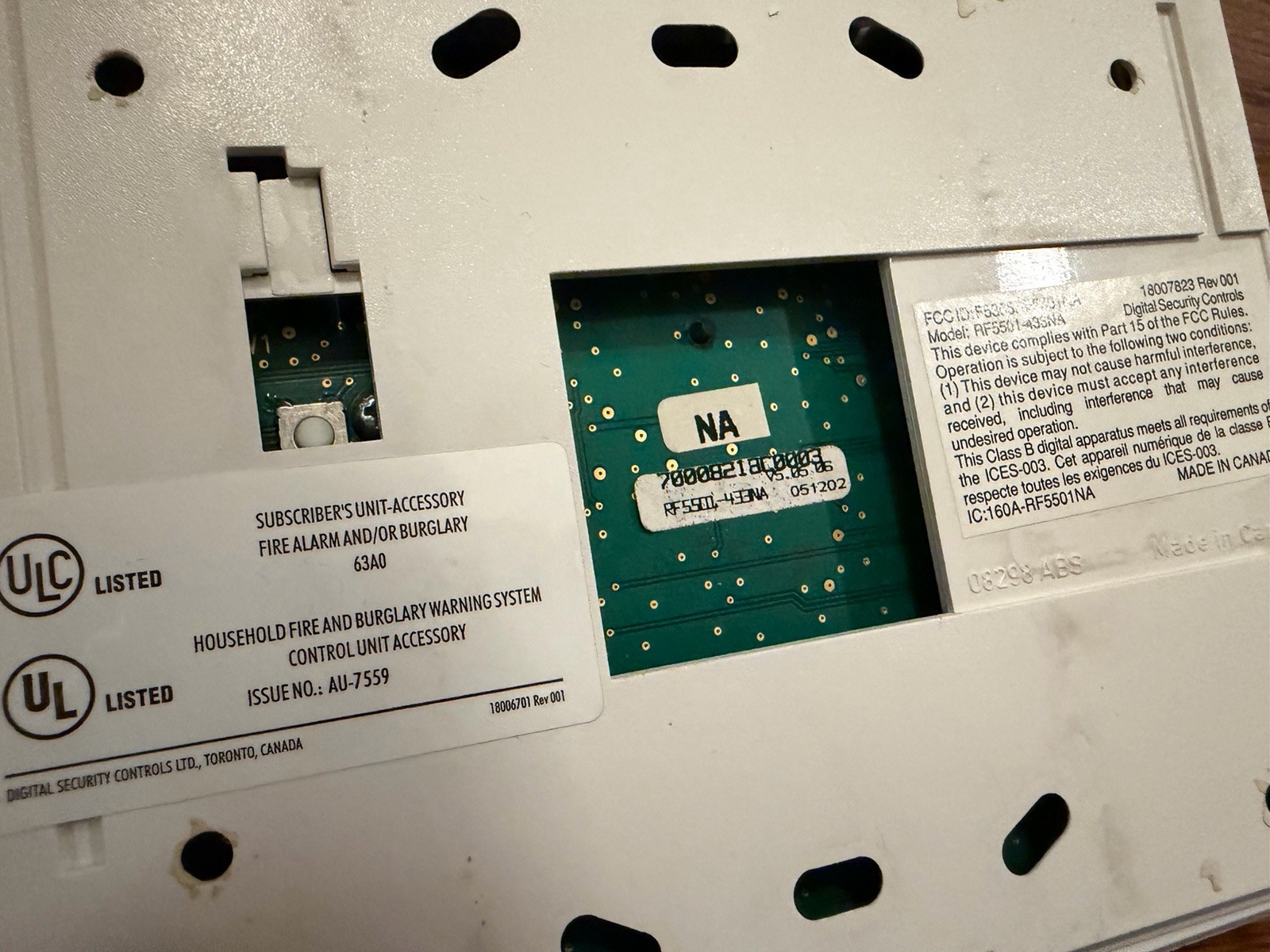 DSC PC1555 PowerSeries Control Panel, Keypads, Power Supply DSC RF5501-433NA