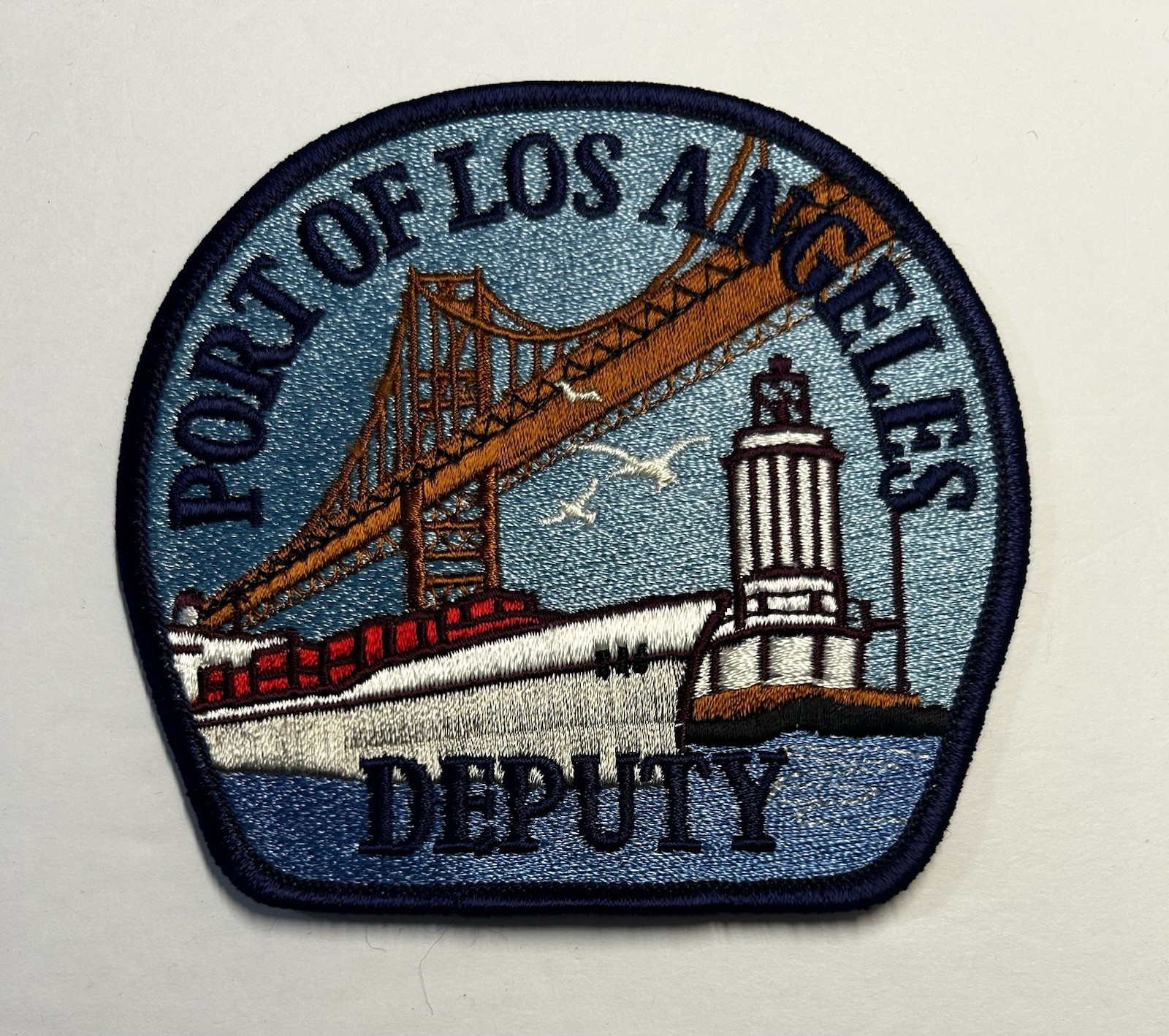 VINTAGE CALIFORNIA PORT OF LOS ANGELES DEPUTY PORT WARDEN PATCH #PDD24