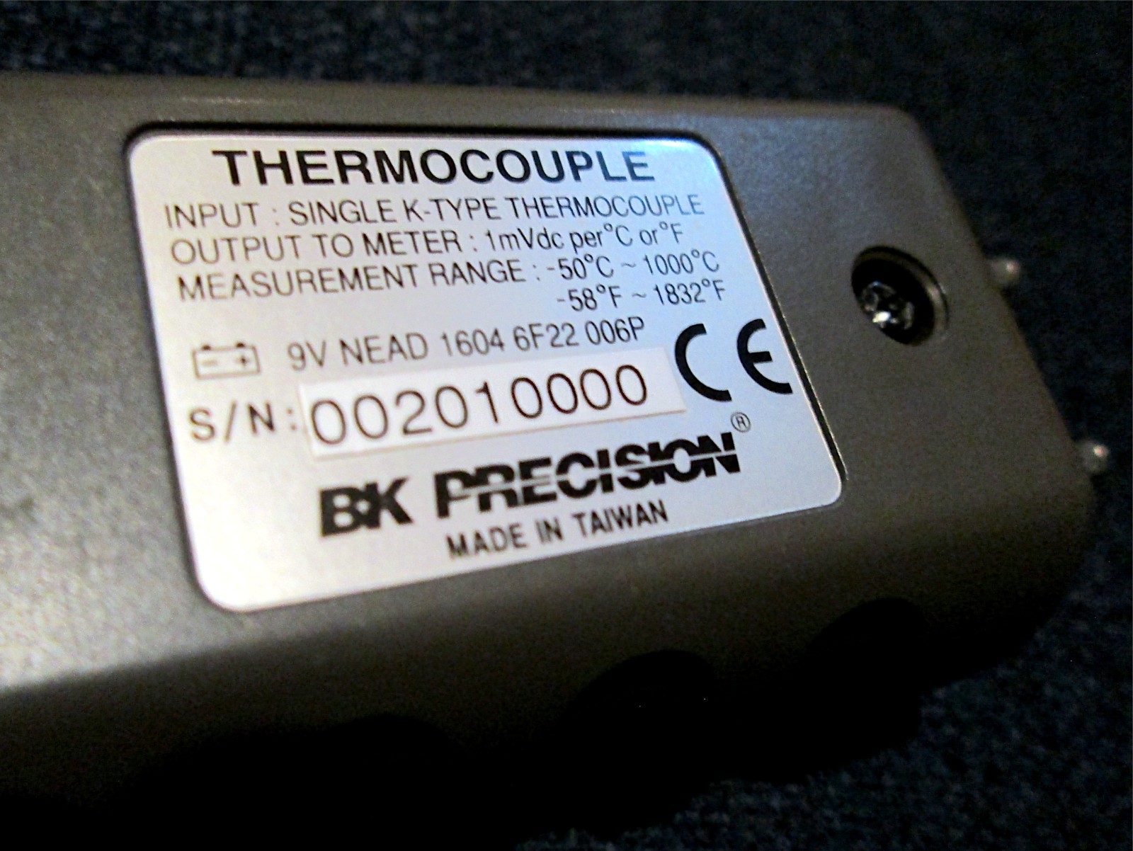 BK Precision TP-30B, Universal Temp. DMM Module, with K-Type Thermocouple Probes