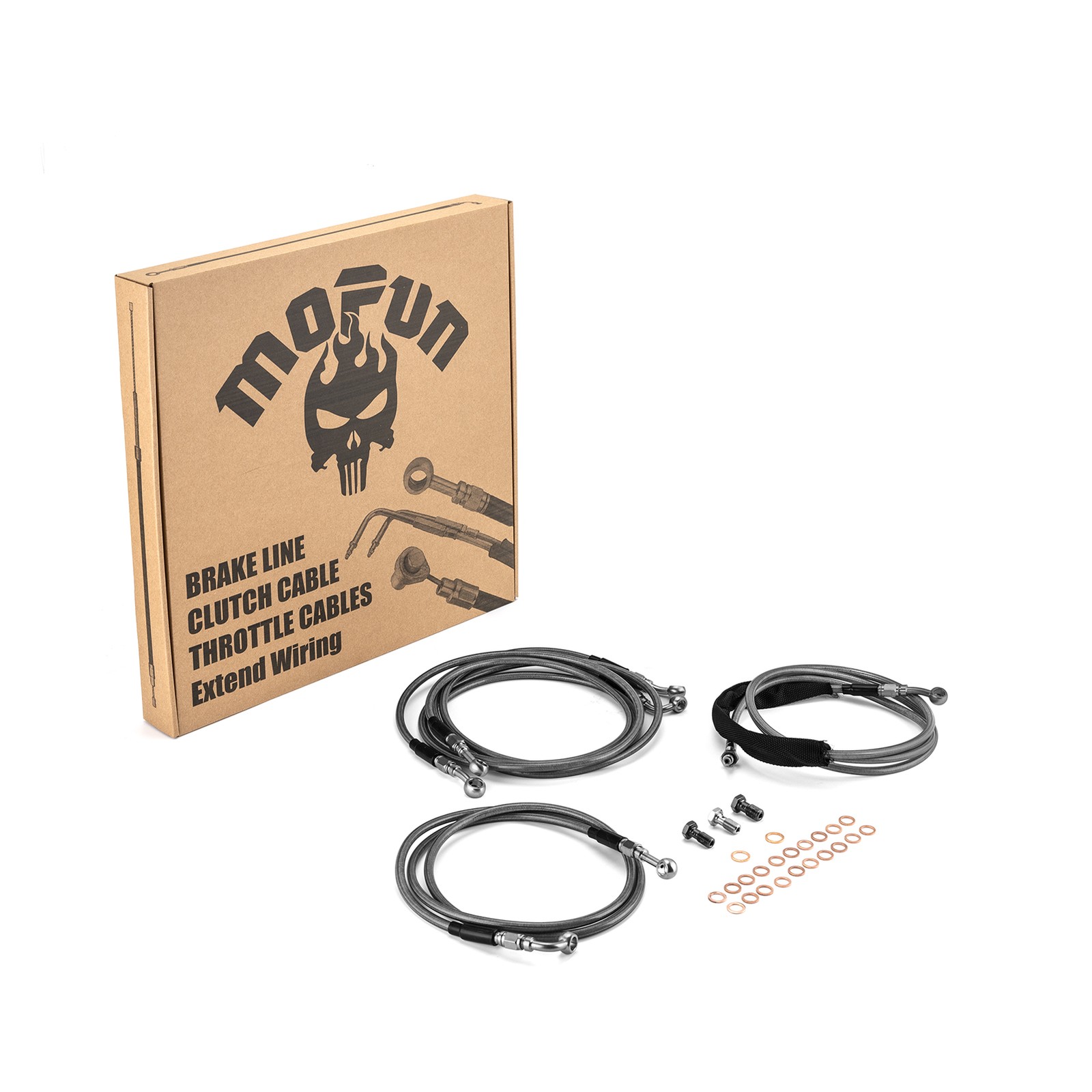 12"-14" Handlebar Cable Brake Line Kit TBW For Harley Electra Street Glide ABS