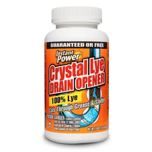 Instant Power Crystal  Drain Opener 16oz Cuts Through Clogs & Soap Grease