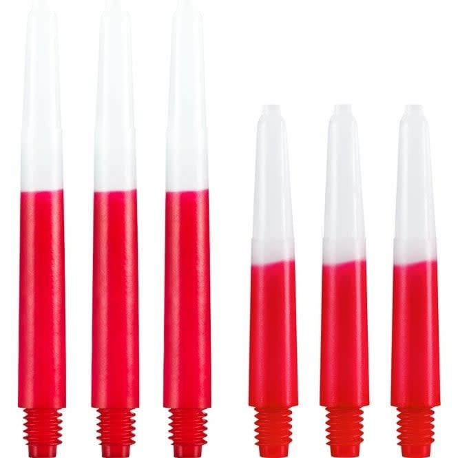 Two Tone Red and White Medium Nylon Shafts