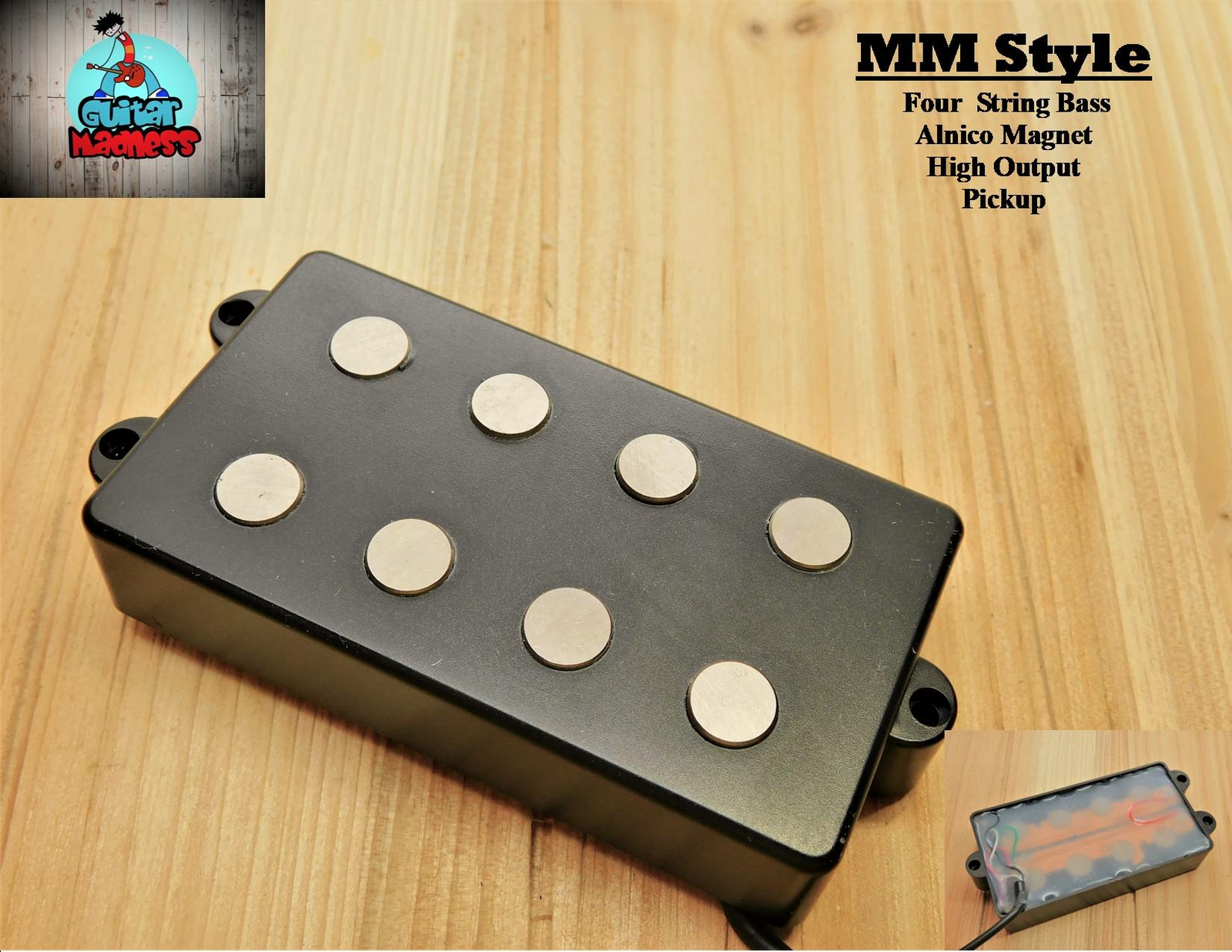 G.M. MM style 4 str. Bass Humbucker A5