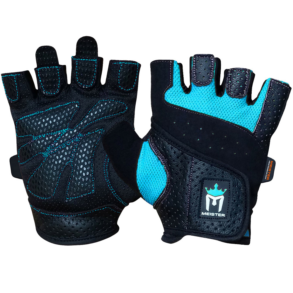 MEISTER WOMEN'S FIT WEIGHT LIFTING GLOVES  Ladies Gym Workout Crossfit TURQUOISE