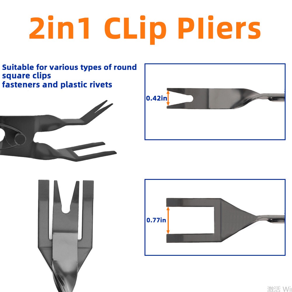 Car Trim Removal Tool Upholstery Interior Clip Dash Fastener Remover Disassembly