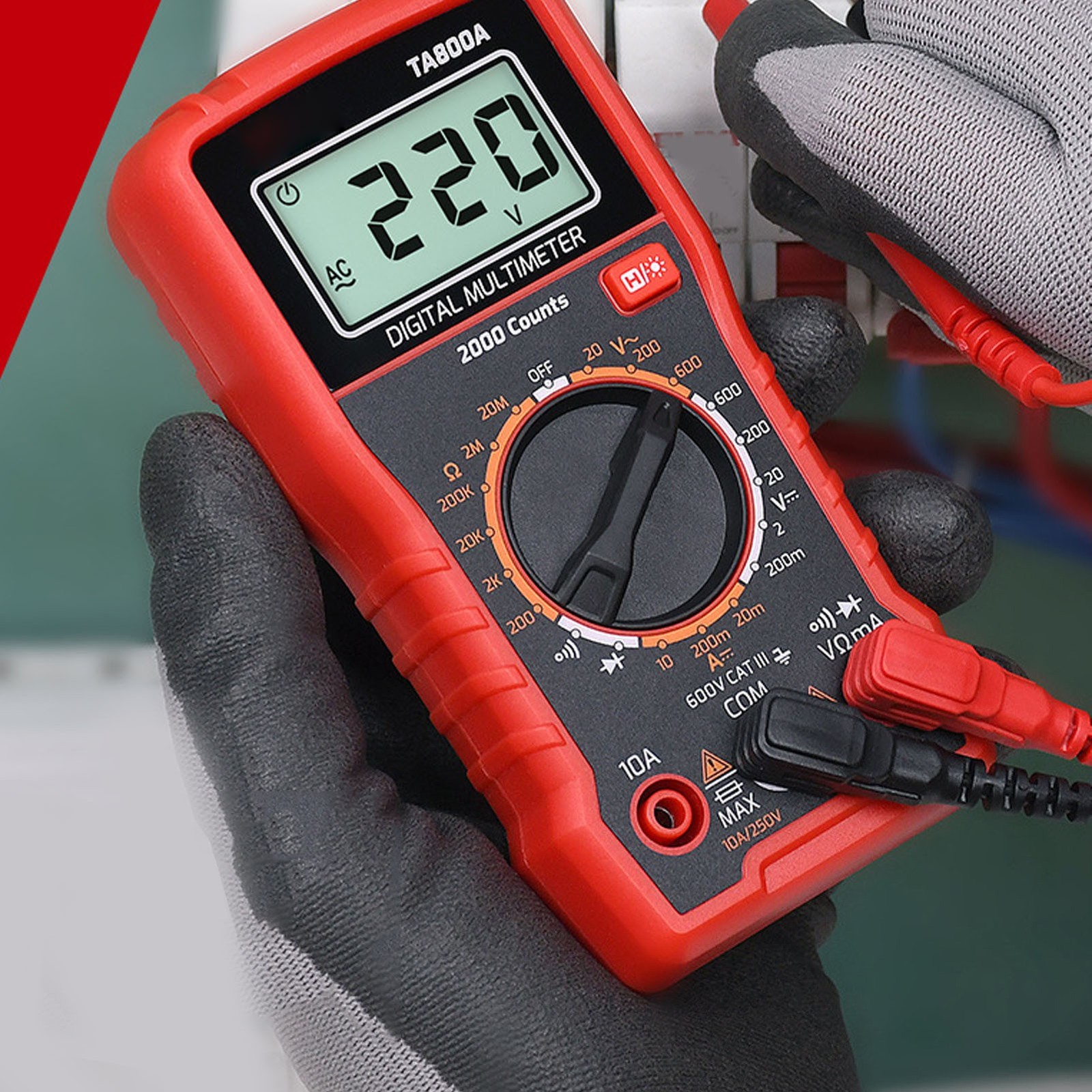 TA800A Digital Multimeter with True for rms and NCV Detection for Professional