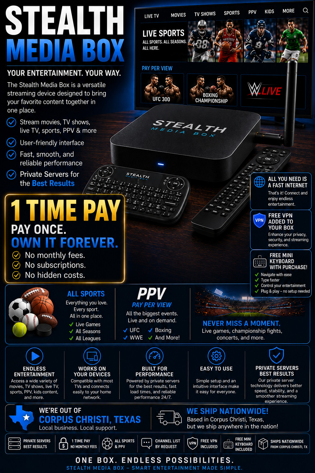 STREAMING BOX(UNLIMITED NO EXPIRE)