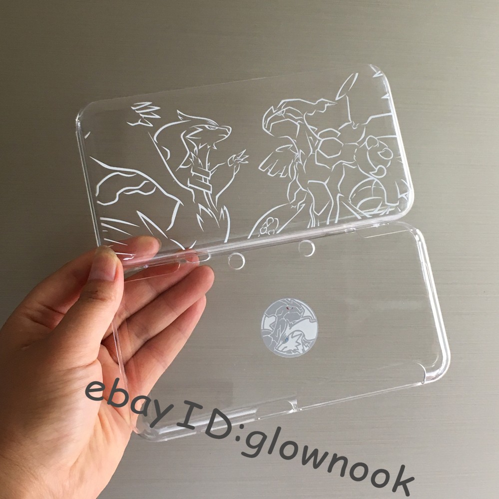 Transparent Crystal Plates case Cover for New Nintendo 2DS XL/LL Reshiram Zekrom