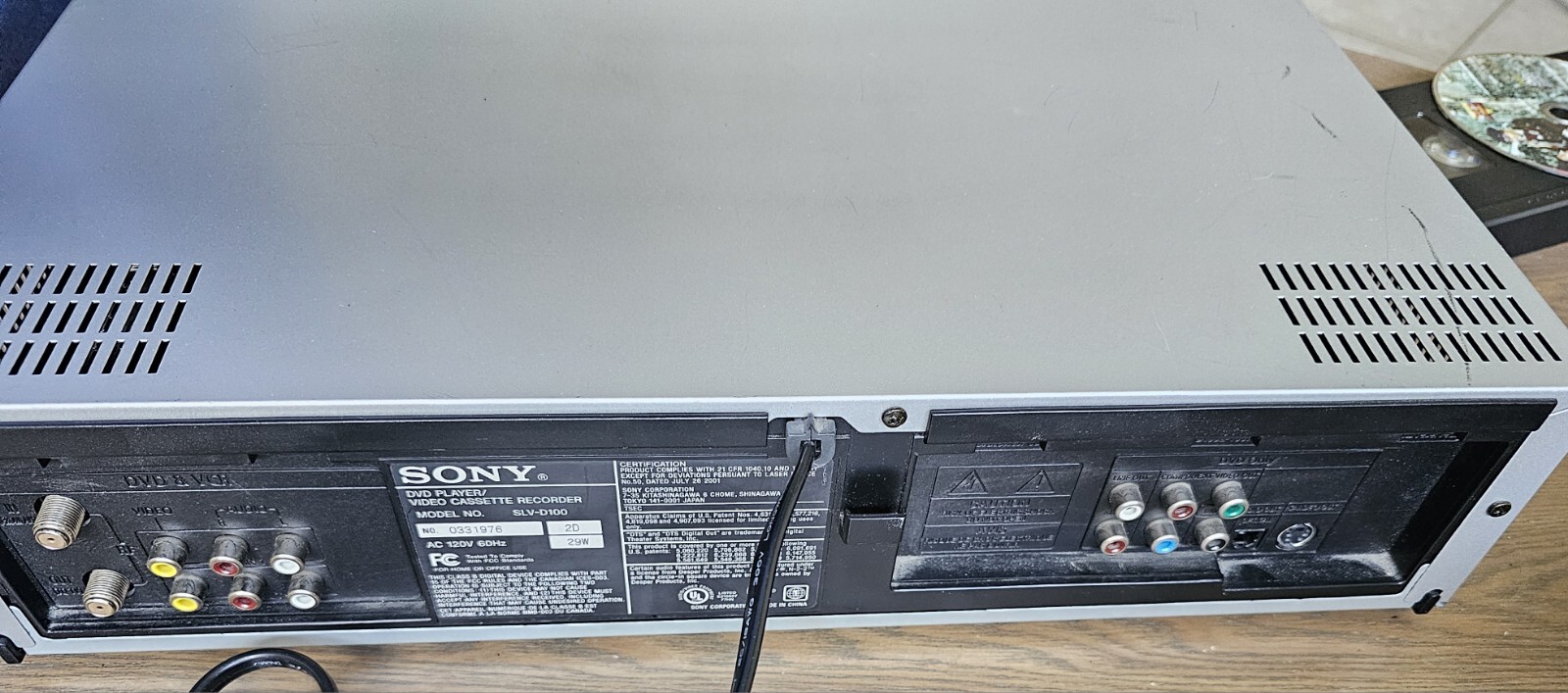 SONY SLV-D100 DVD/VCR Combo playerTested - No Remote