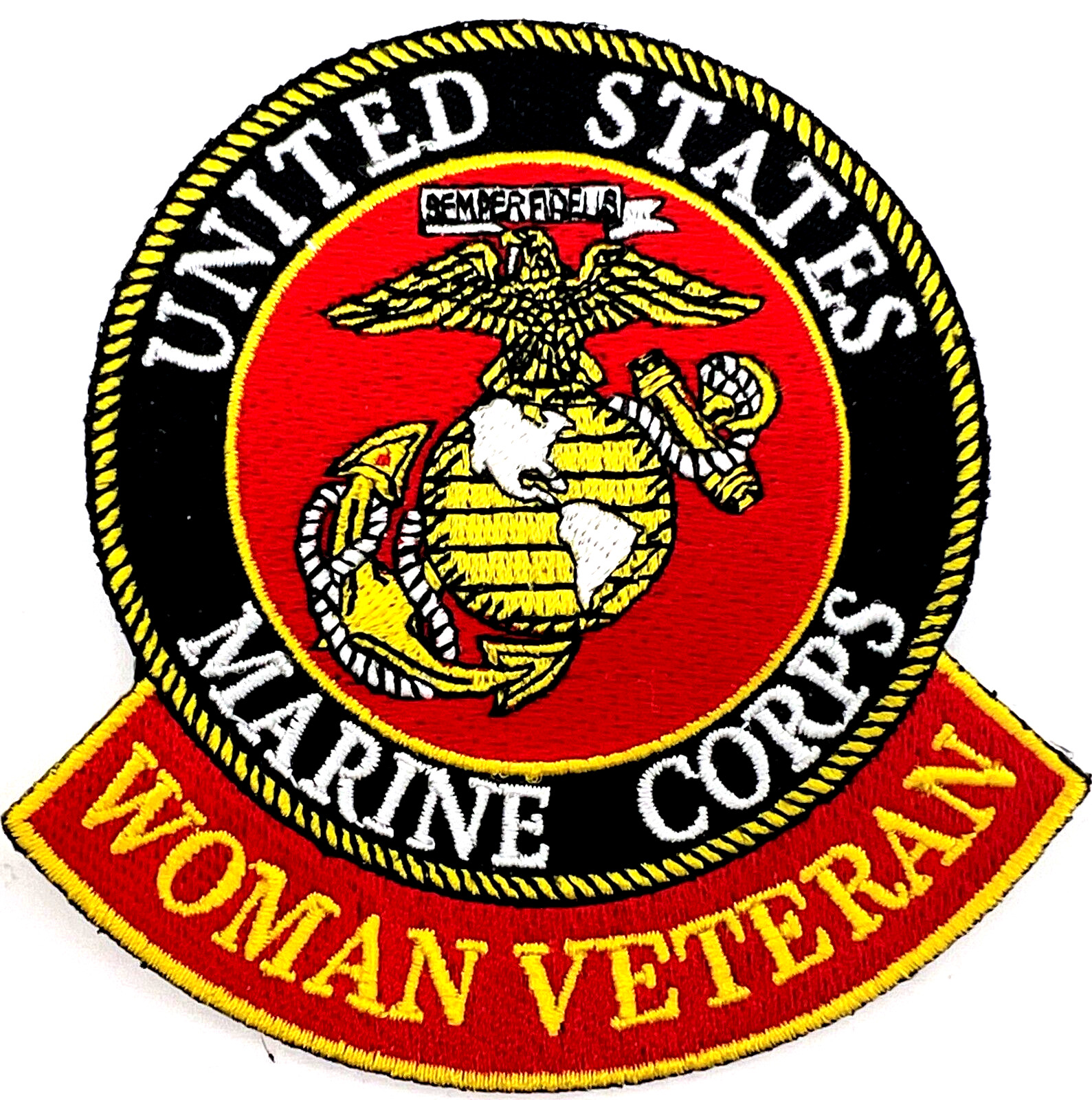 UNITED STATES MARINE CORPS LOGO WOMAN VETERAN MILITARY EMBROIDERED PATCH EE-96