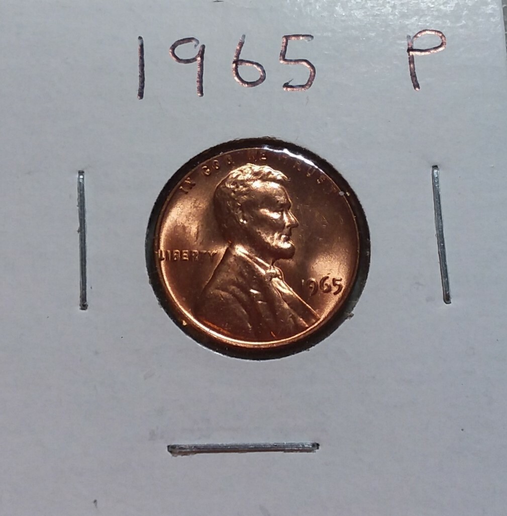 1965 P LINCOLN MEMORIAL CENT PENNY UNC FRESH FROM BANK ROLL