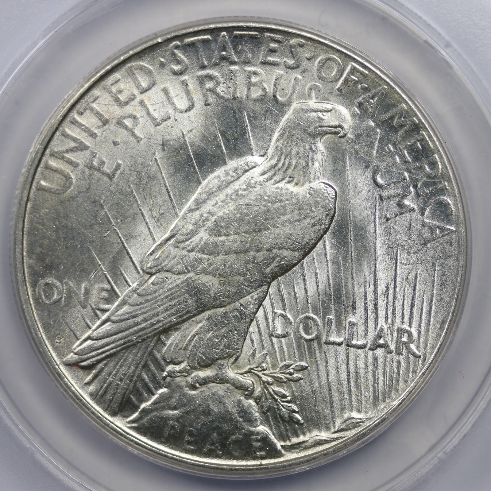 1923-S Peace Silver Dollar AU 58 ANACS