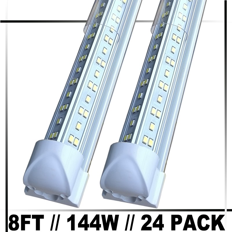 24PACK T8 8FT LED Tube Light Bulbs 144w 6500K 8 FOOT LED Shop Light Fixture