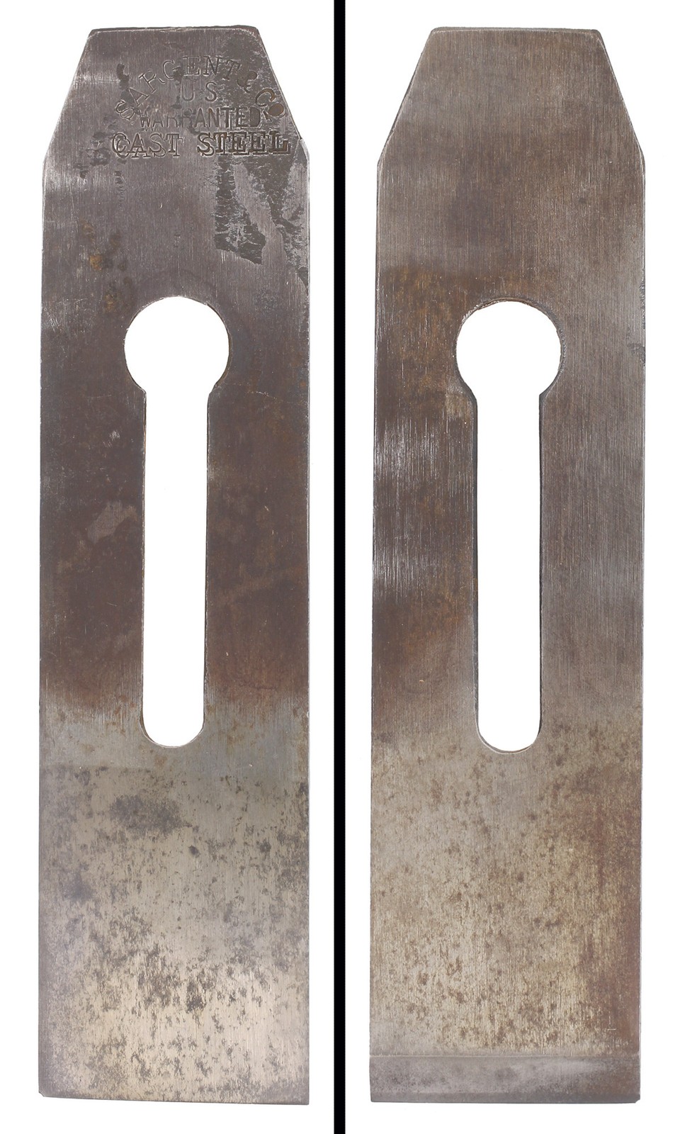 Orig. 1 7/8" Sargent & Company Wood Plane Tapered Cutting Iron - mjdtoolparts