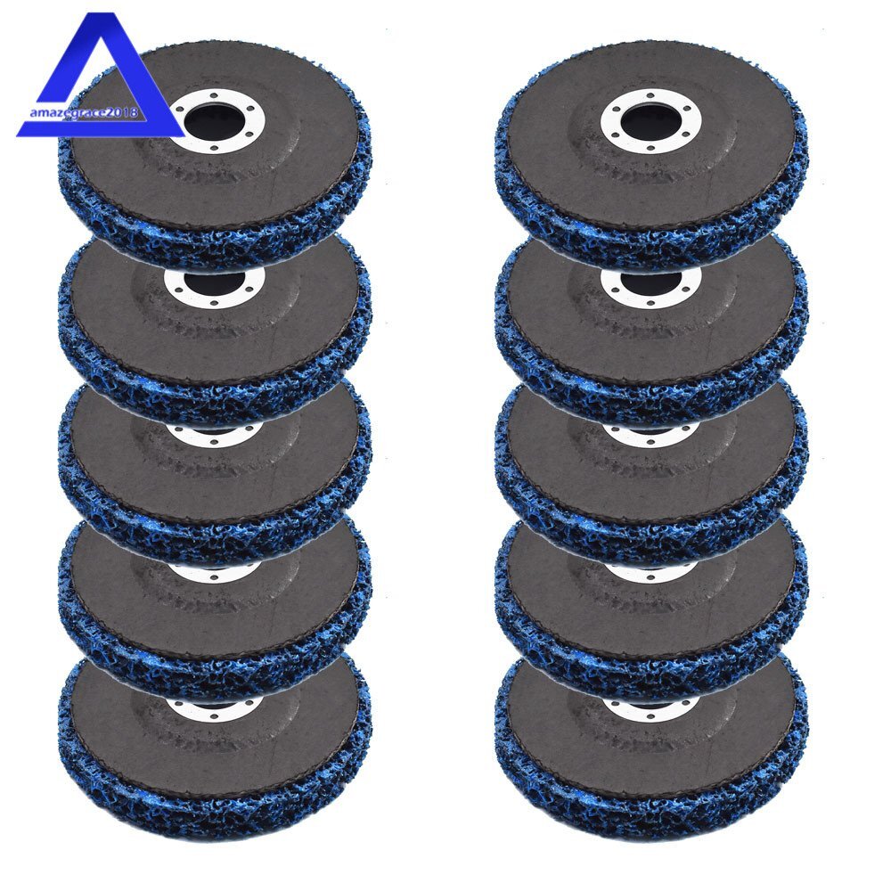 10 Pack 4.5''x7/8" Poly Strip Disc Wheel Paint Rust Removal Clean Angle Grinder