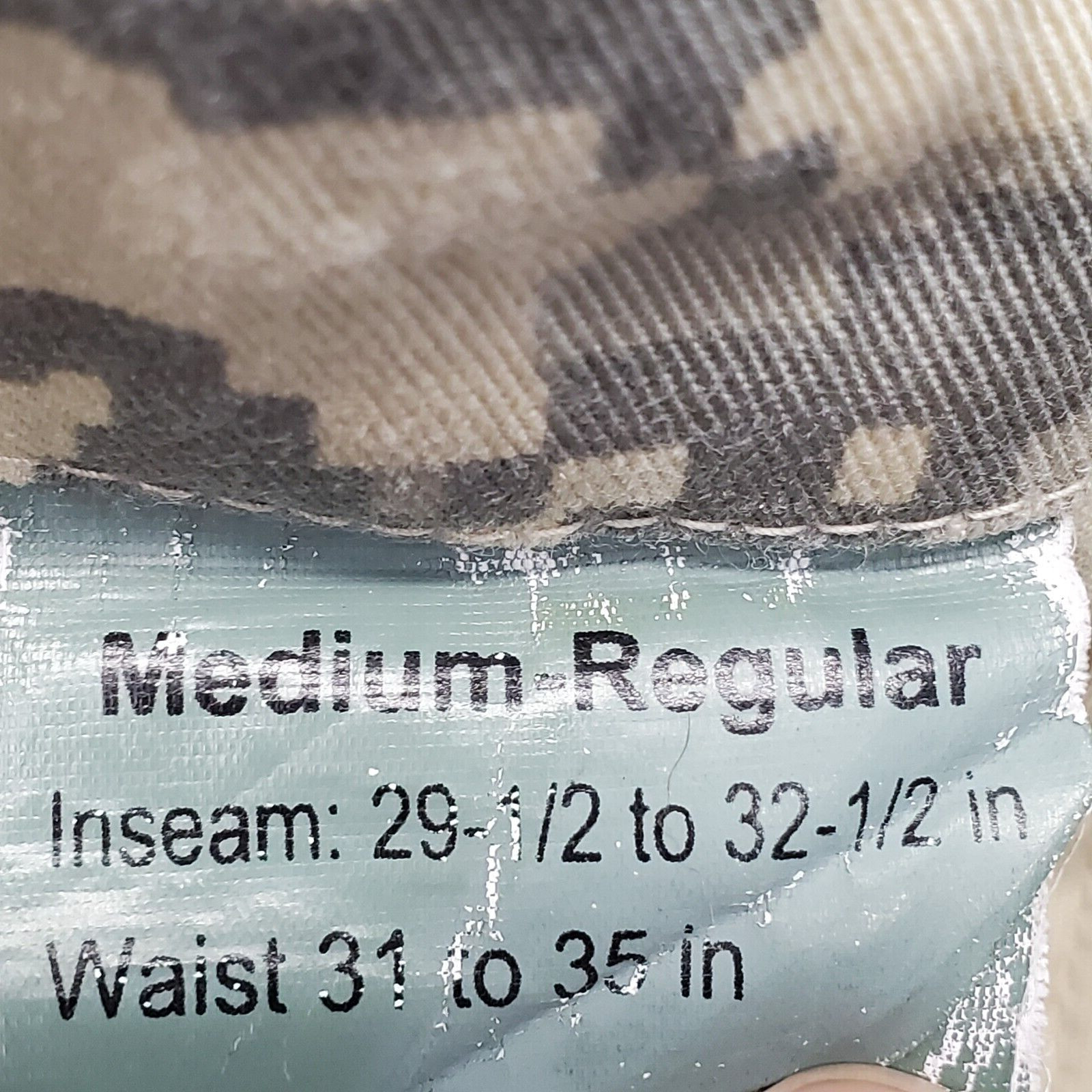 Hunter Star Military Pants Mens Medium Multi Camo Print Relaxed Fit Straight Leg