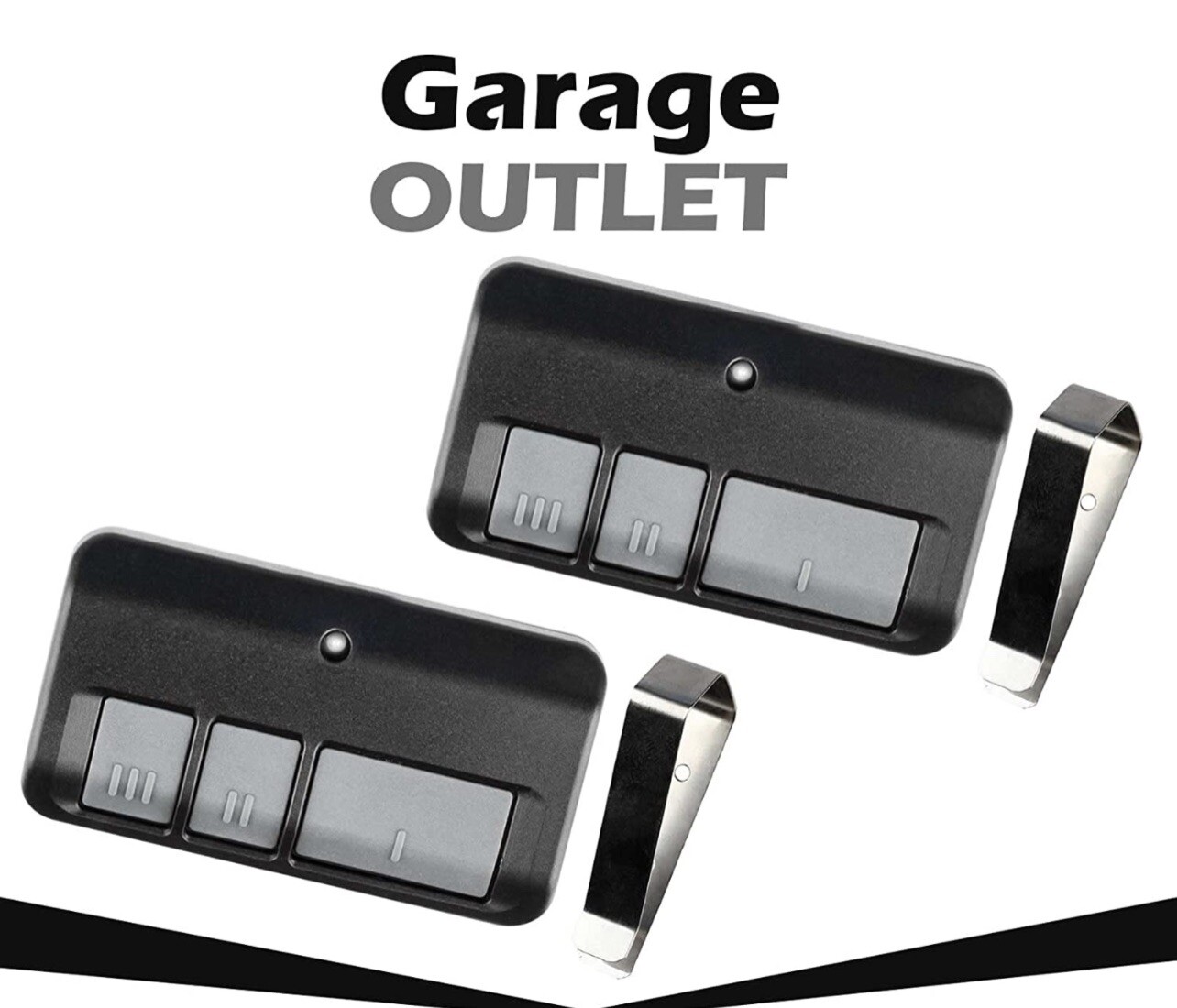 New-Two Garage Door Remote 3-Button# R27-MLT-3B (Black)  New