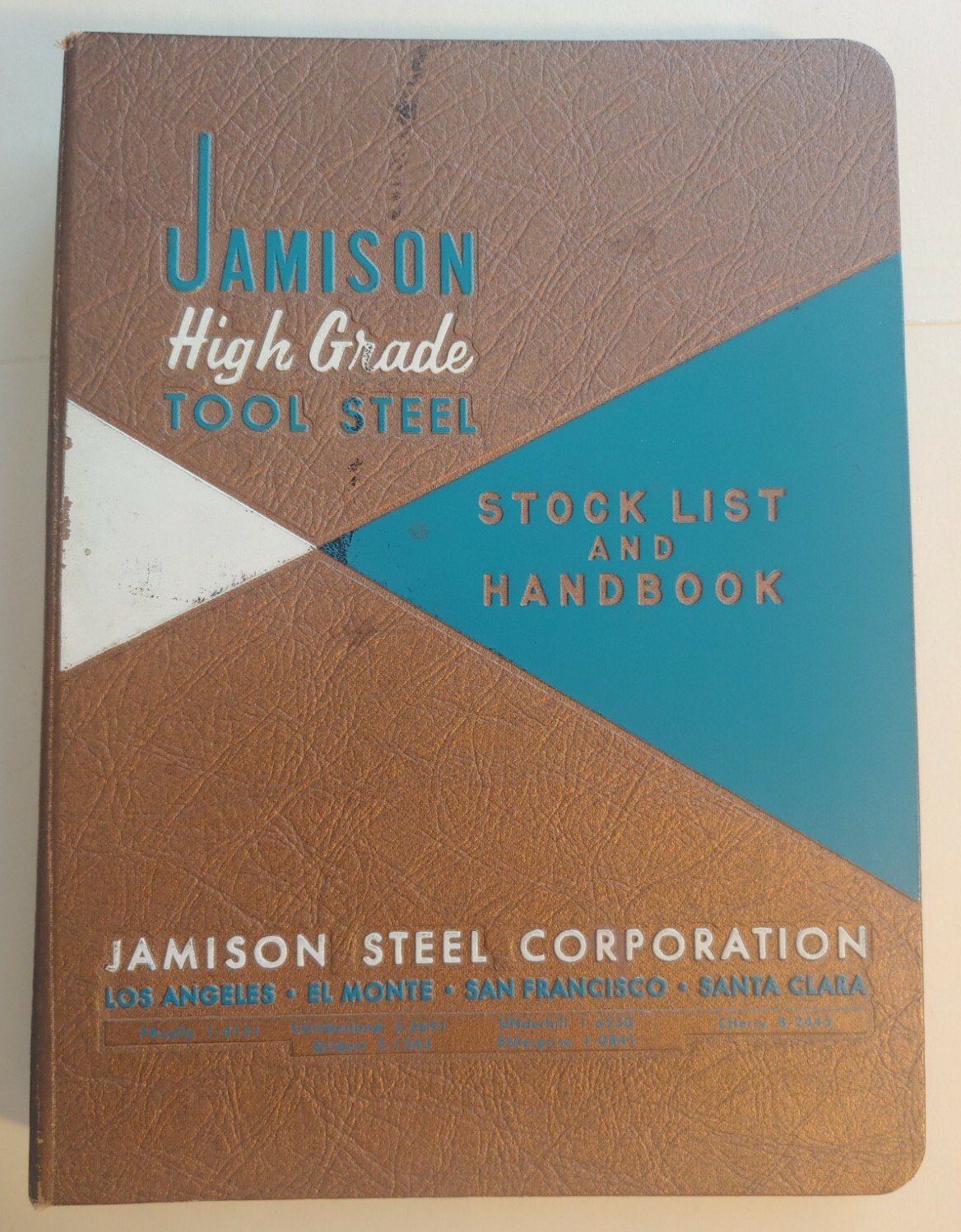 Jamison High Grade Tool Steel Corporation 1960 Stock List Handbook Los Angeles