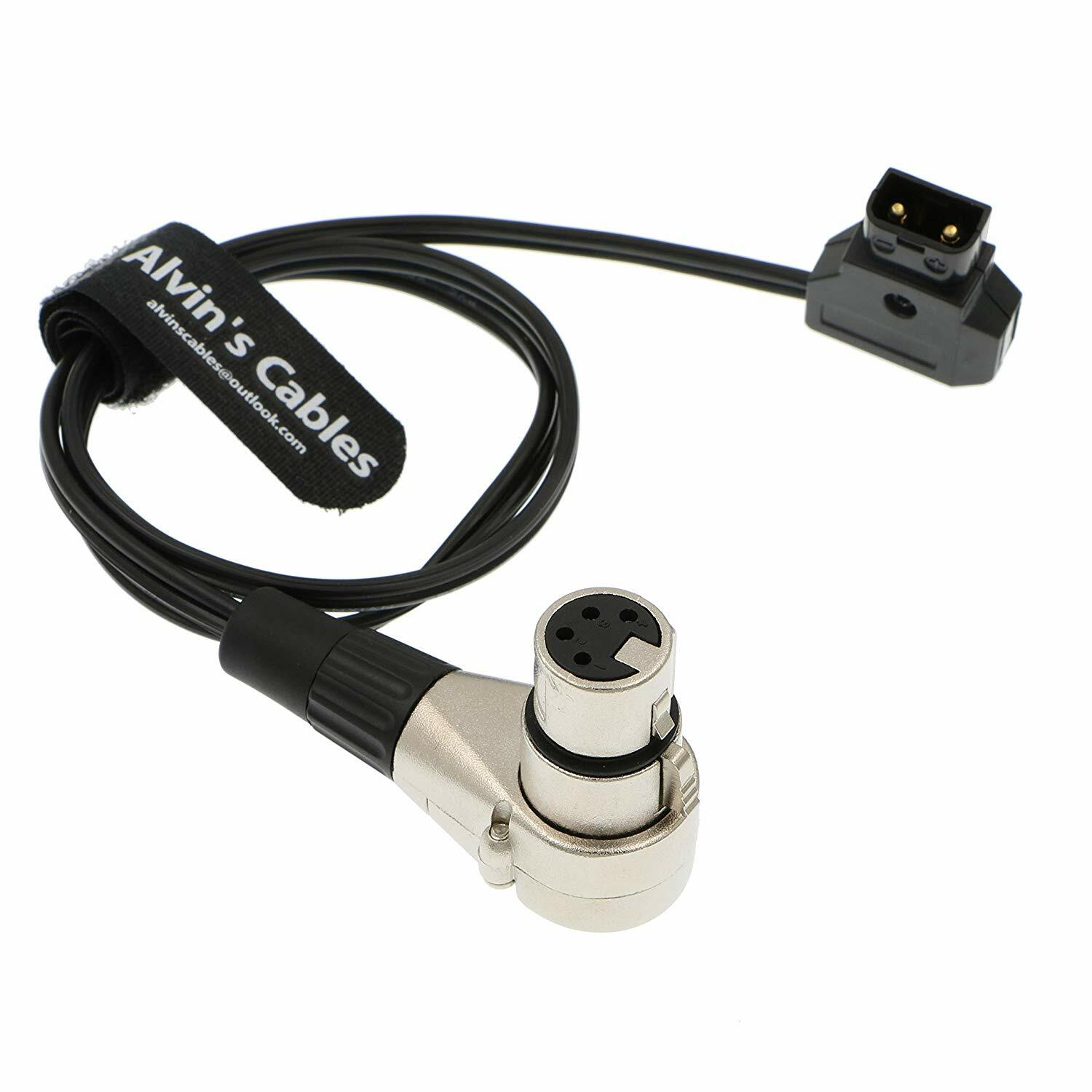Luxury D Tap to XLR 4 Pin Female Right Angle Power Cable for ARRI Camera Monitor