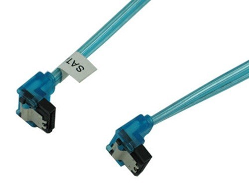 36" UV Blue SATA 2/3 SSD/HDD Data Cable Right Angle to Right Angle GC36AUBM22