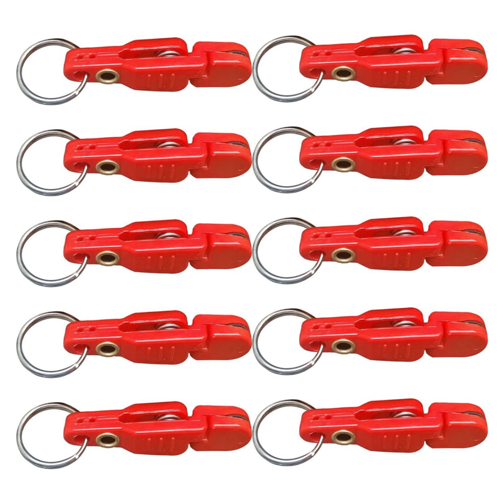 10* Red Quick-Release Clips With Strong Gripping Force For Fishing Line New