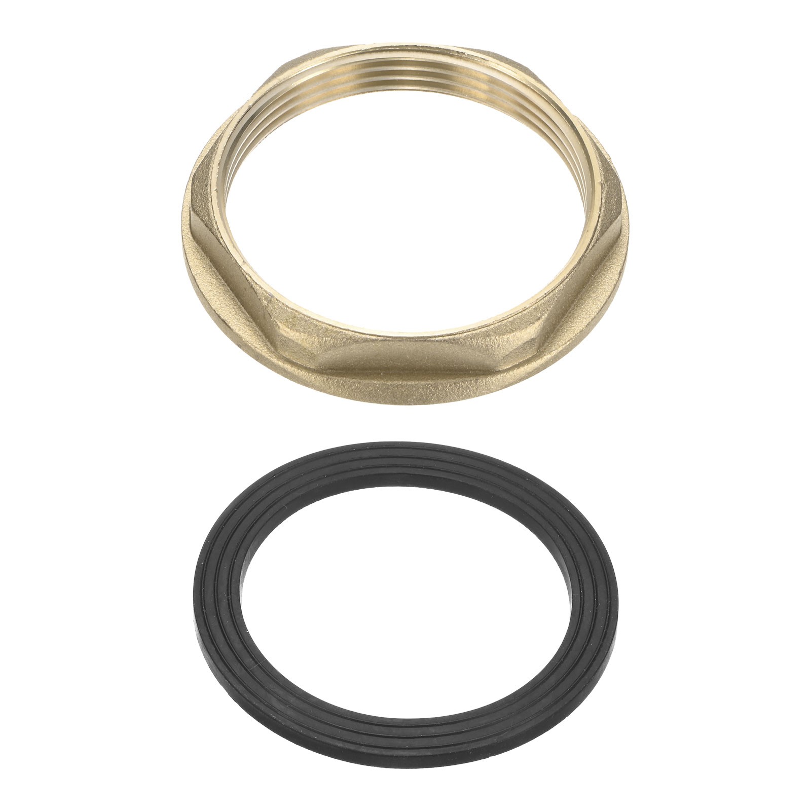 Brass G 2" Round Pipe Fitting Hex Locknuts with Washer