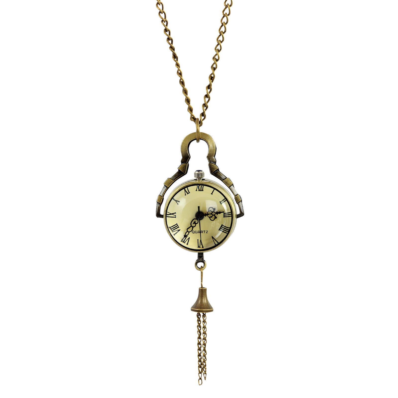 NEW American Coin Treasures Glass Ball Bronze Watch Necklace 14269