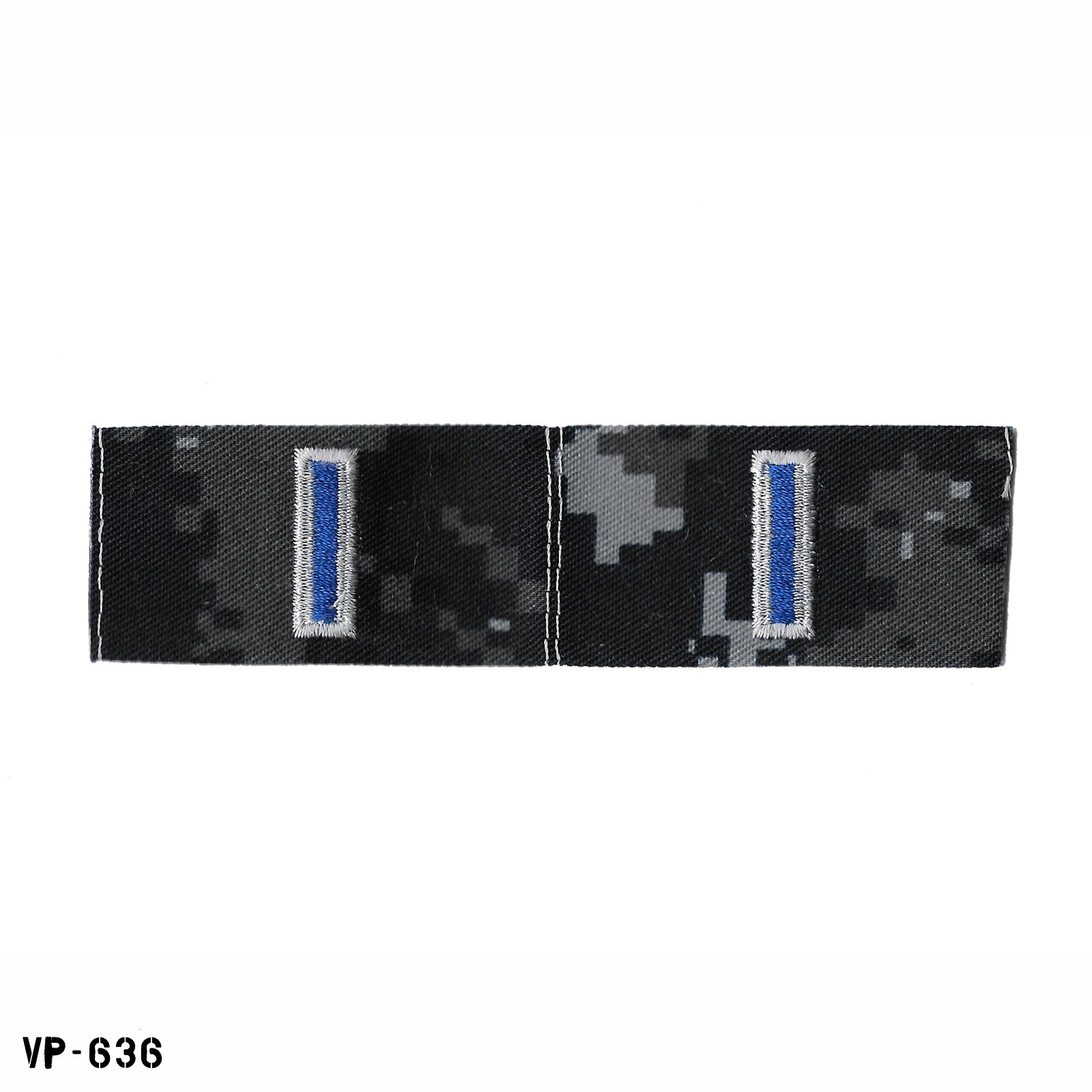 PAIR NWU USN BDG Blue Digital Collar Patches Chief Warrant Officer 5 ~ CWO-5 USA