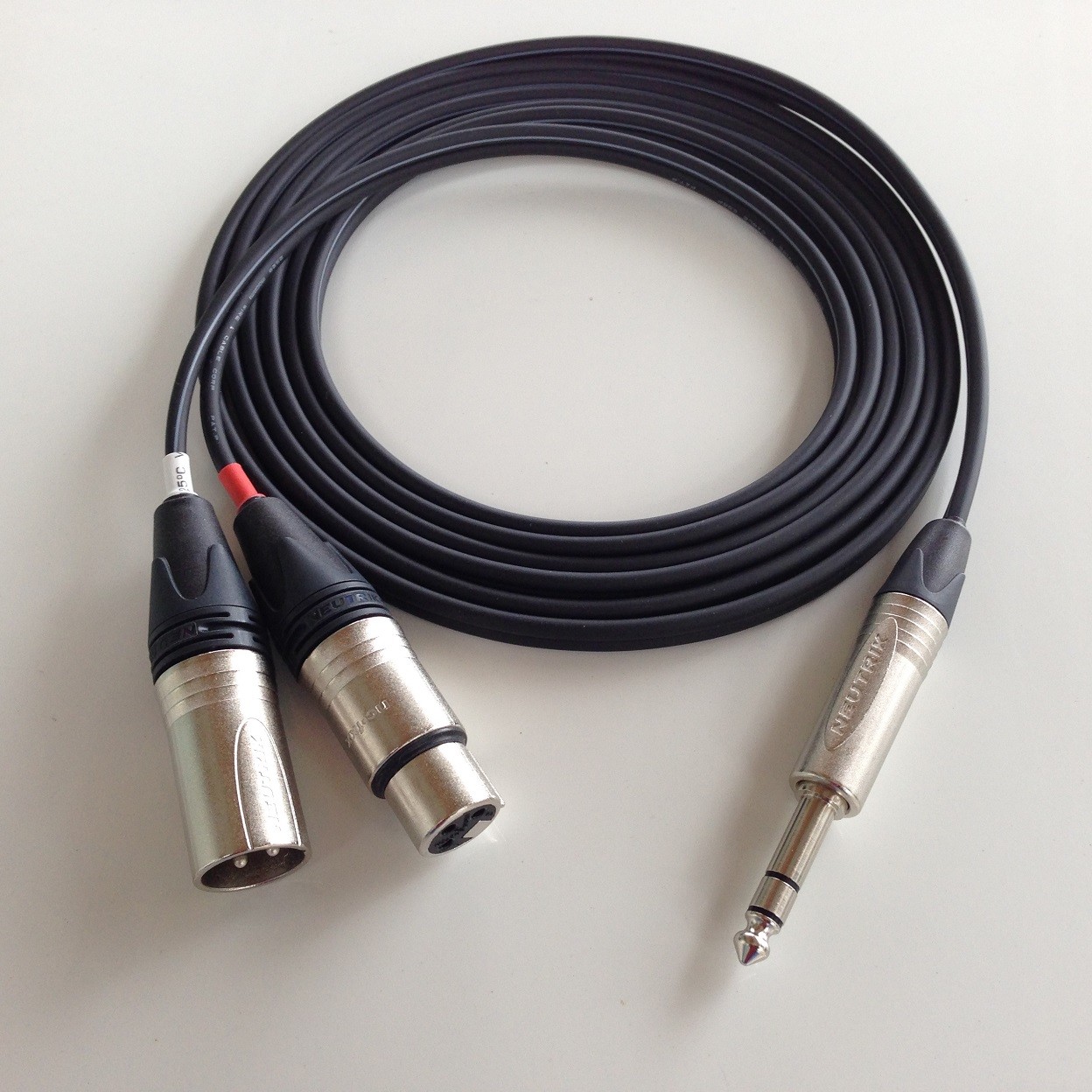 3FT Mogami W2528 Insert, Send-Return, Y Cable with Neutrik TRS/XLR 3 Pin